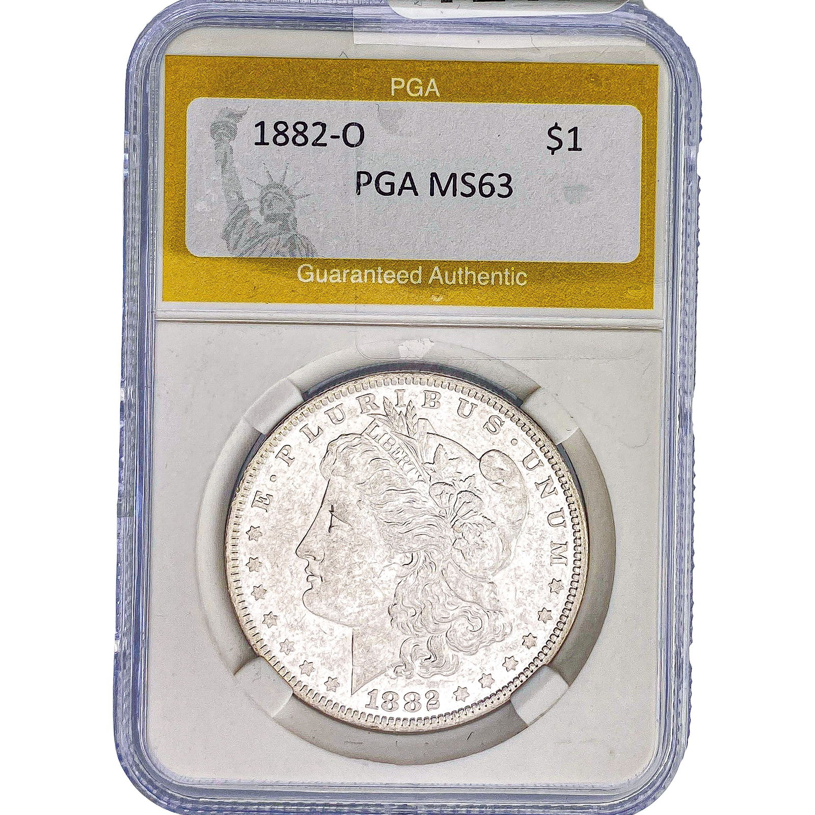 1882-O Morgan Silver Dollar PGA MS63: 1882-O Morgan Silver Dollar PGA MS63