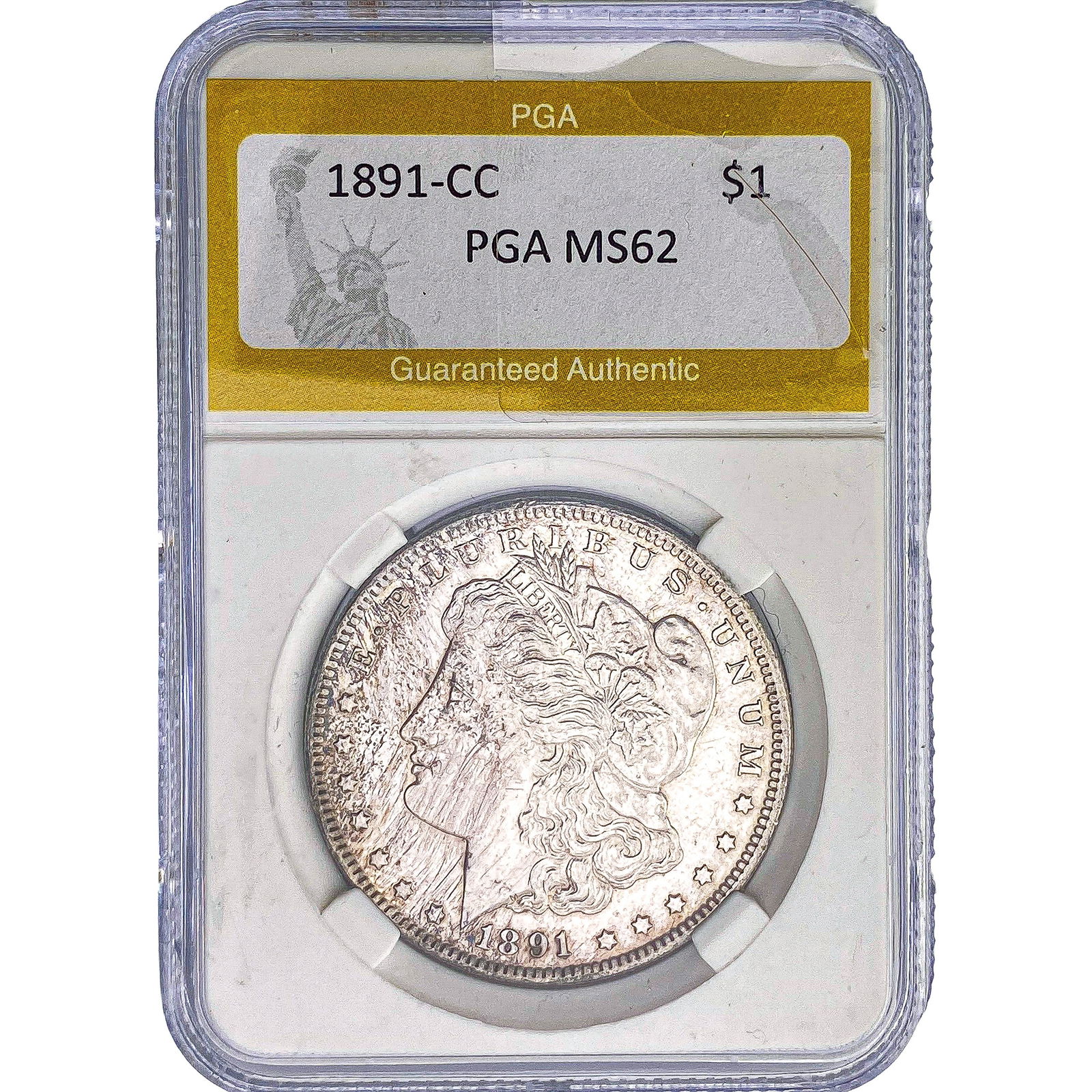 1891-CC Morgan Silver Dollar PGA MS62 (1 of 2)