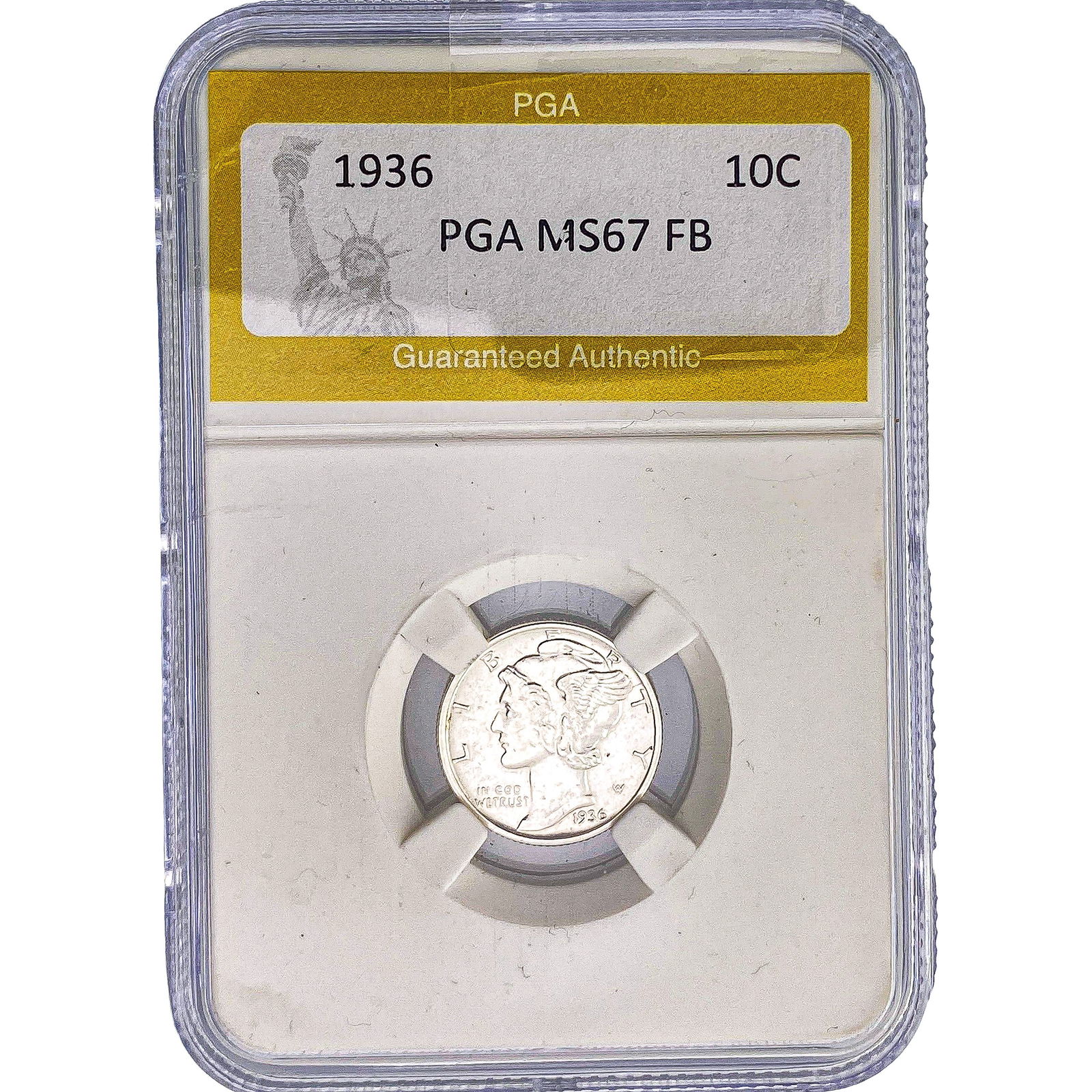 1936 Mercury Silver Dime PGA MS67 FB: 1936 Mercury Silver Dime PGA MS67 FB