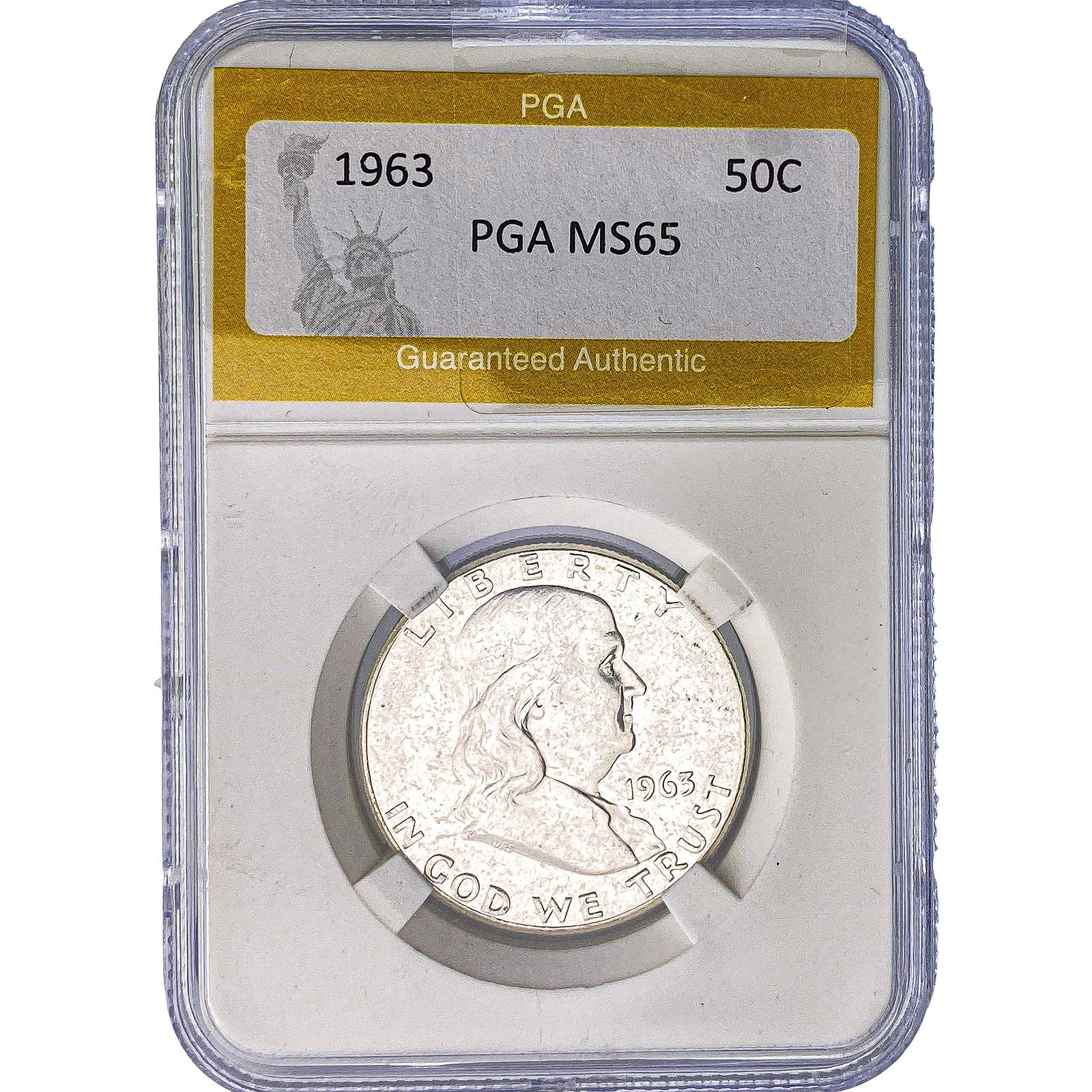 1963 Franklin Half Dollar PGA MS65: 1963 Franklin Half Dollar PGA MS65