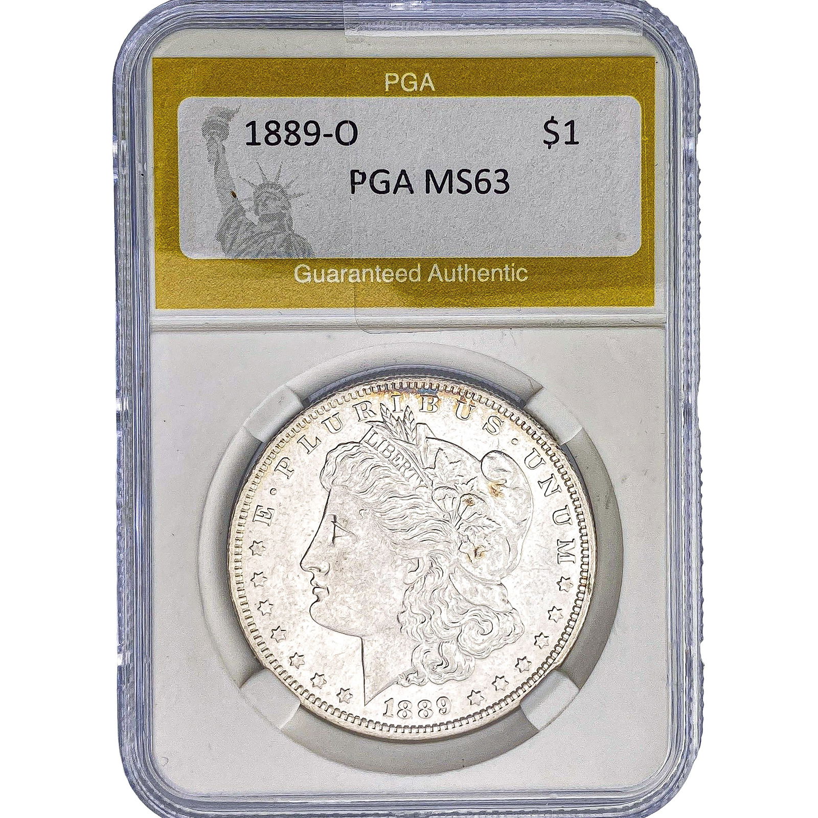 1889-O Morgan Silver Dollar PGA MS63: 1889-O Morgan Silver Dollar PGA MS63