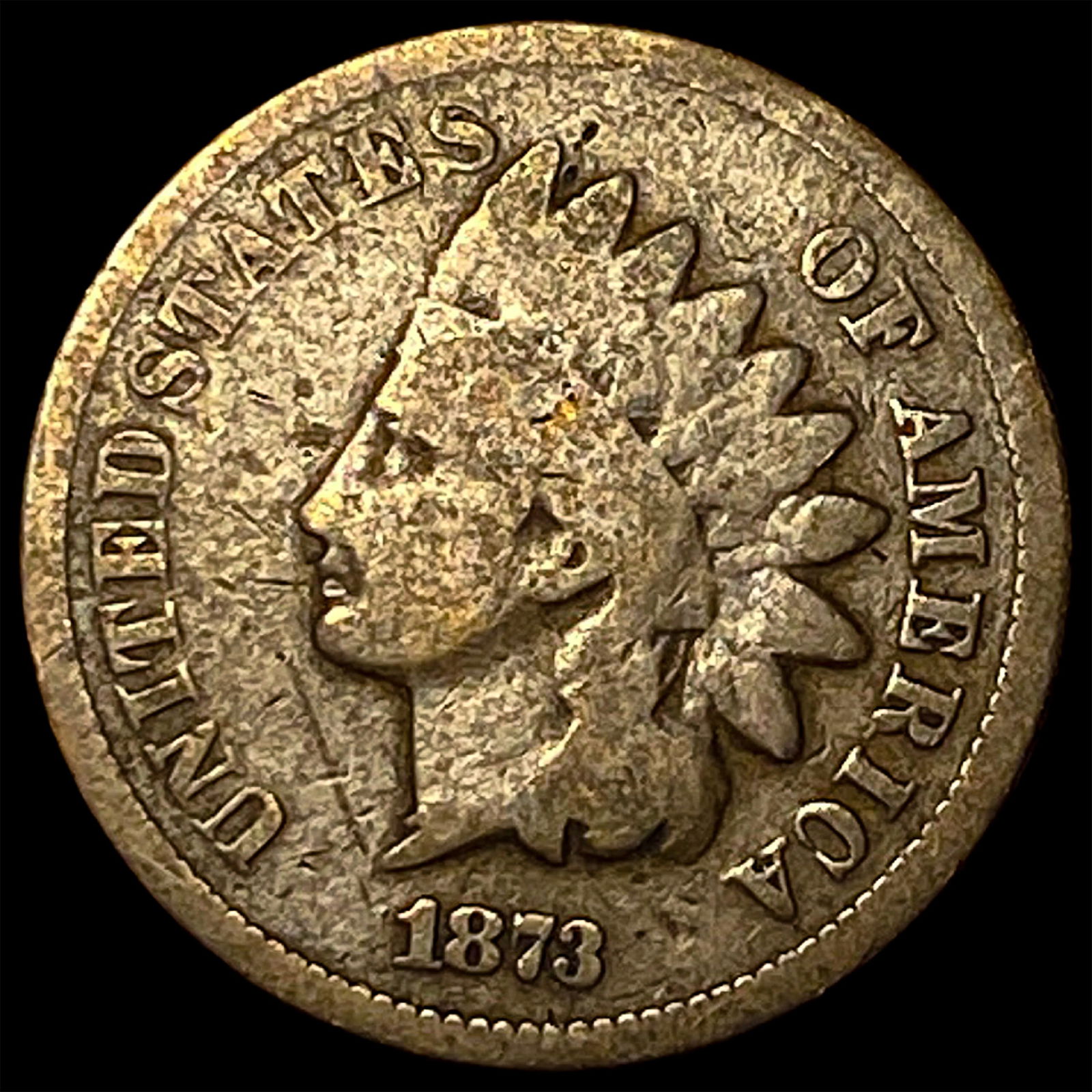 1873 Indian Head Cent HIGH GRADE (1 of 2)