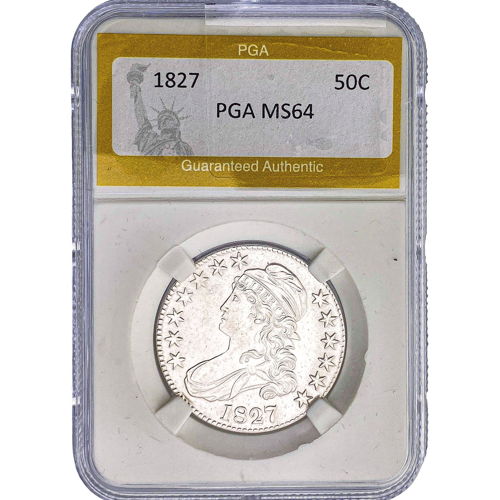 1827 Capped Bust Half Dollar PGA MS64 (1 of 2)