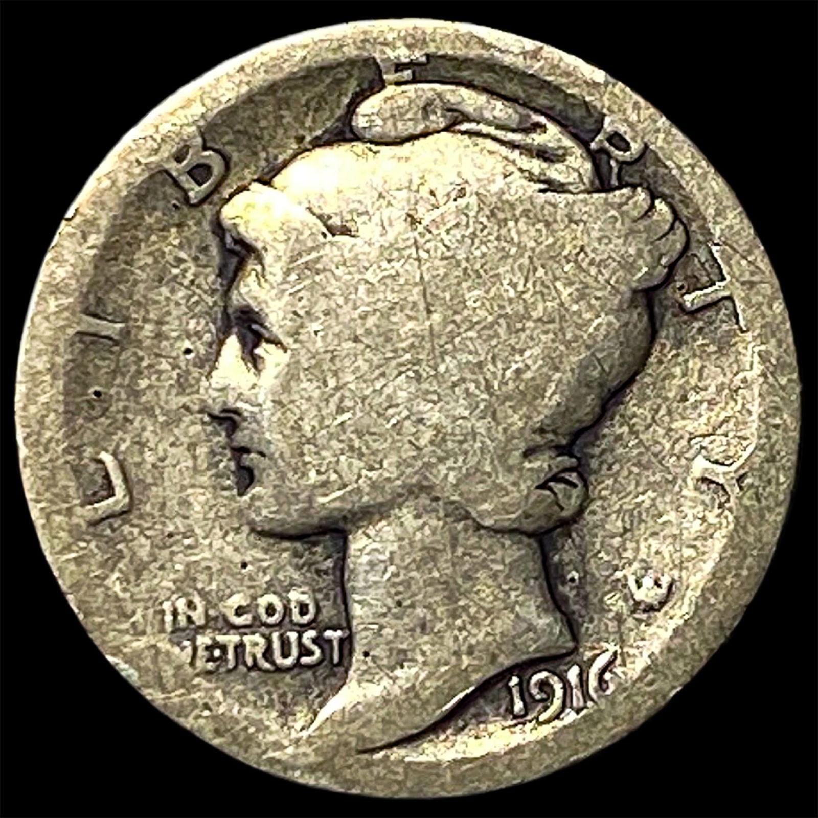 1916 Mercury Dime NICELY CIRCULATED (1 of 2)