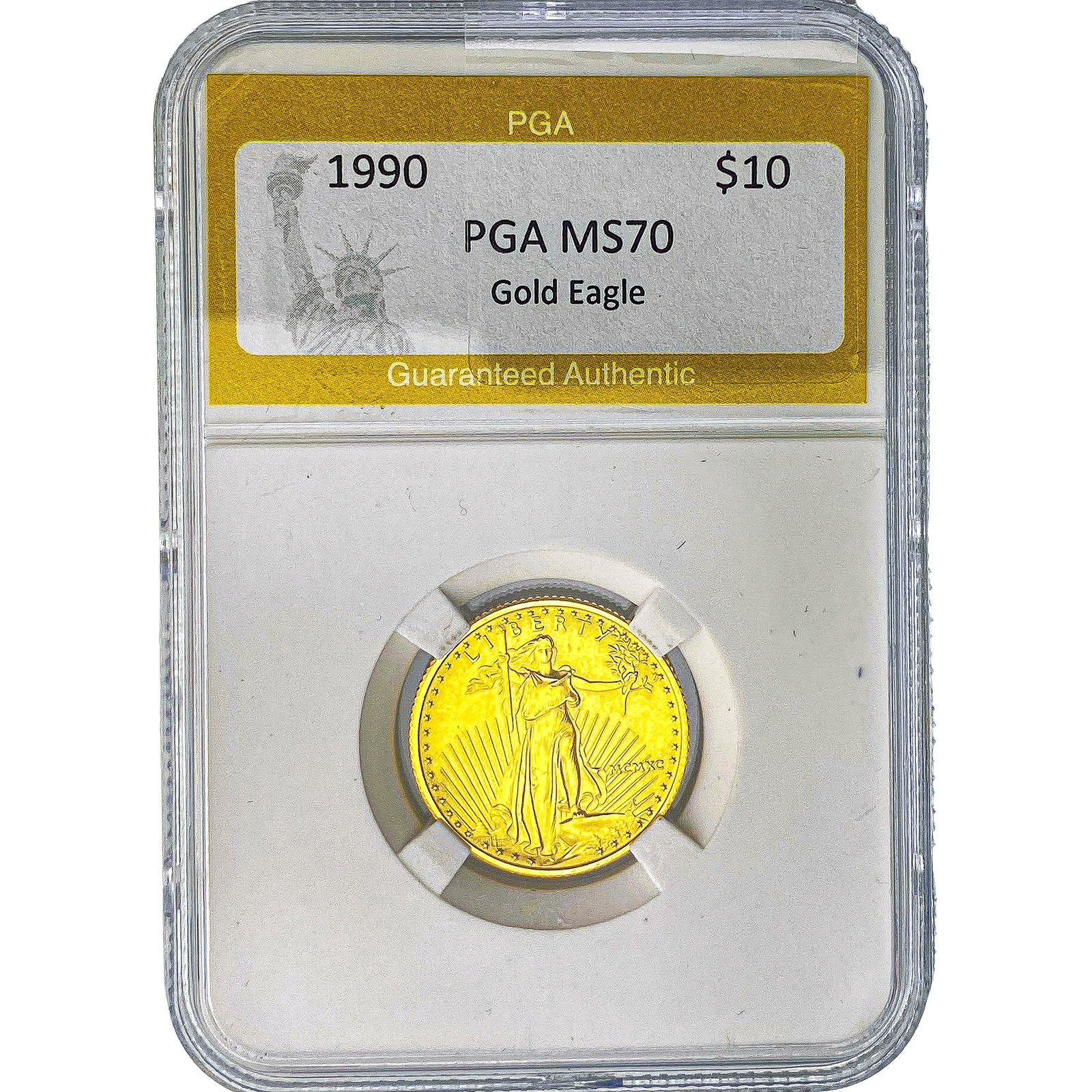1990 1/4oz $10 Gold Eagle PGA MS70 (1 of 2)