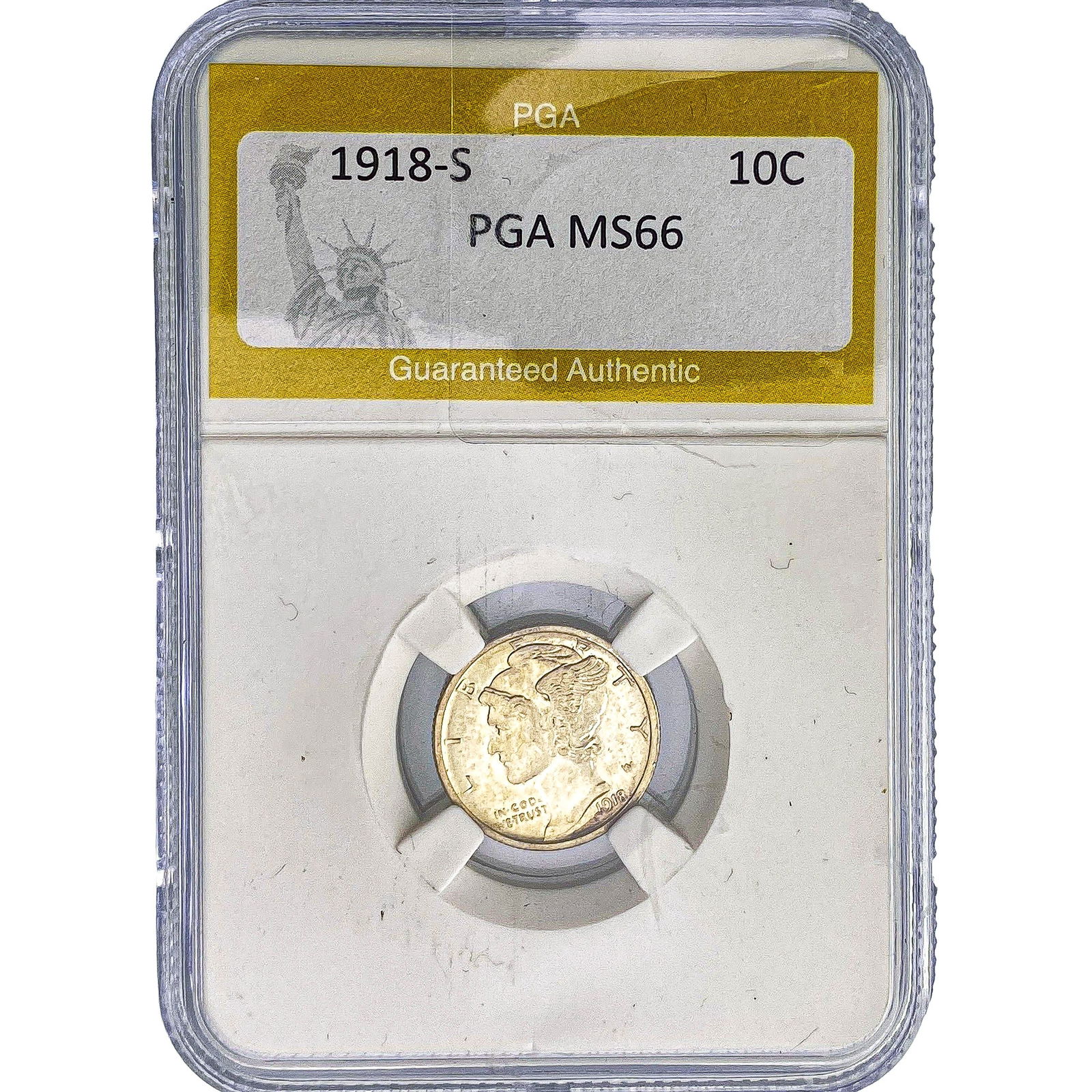 1918-S Mercury Silver Dime PGA MS66 (1 of 2)