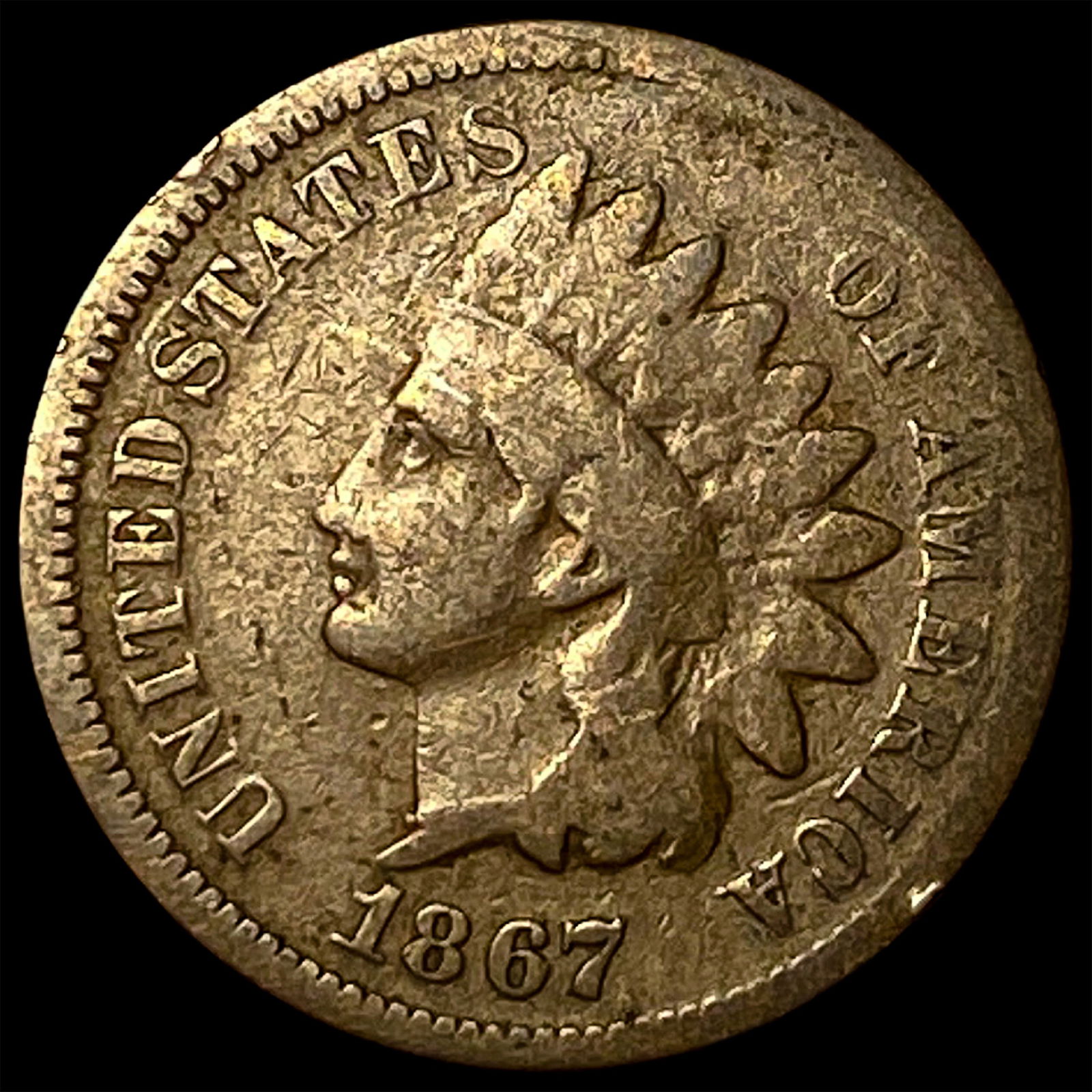 1867 Indian Head Cent HIGH GRADE (1 of 2)