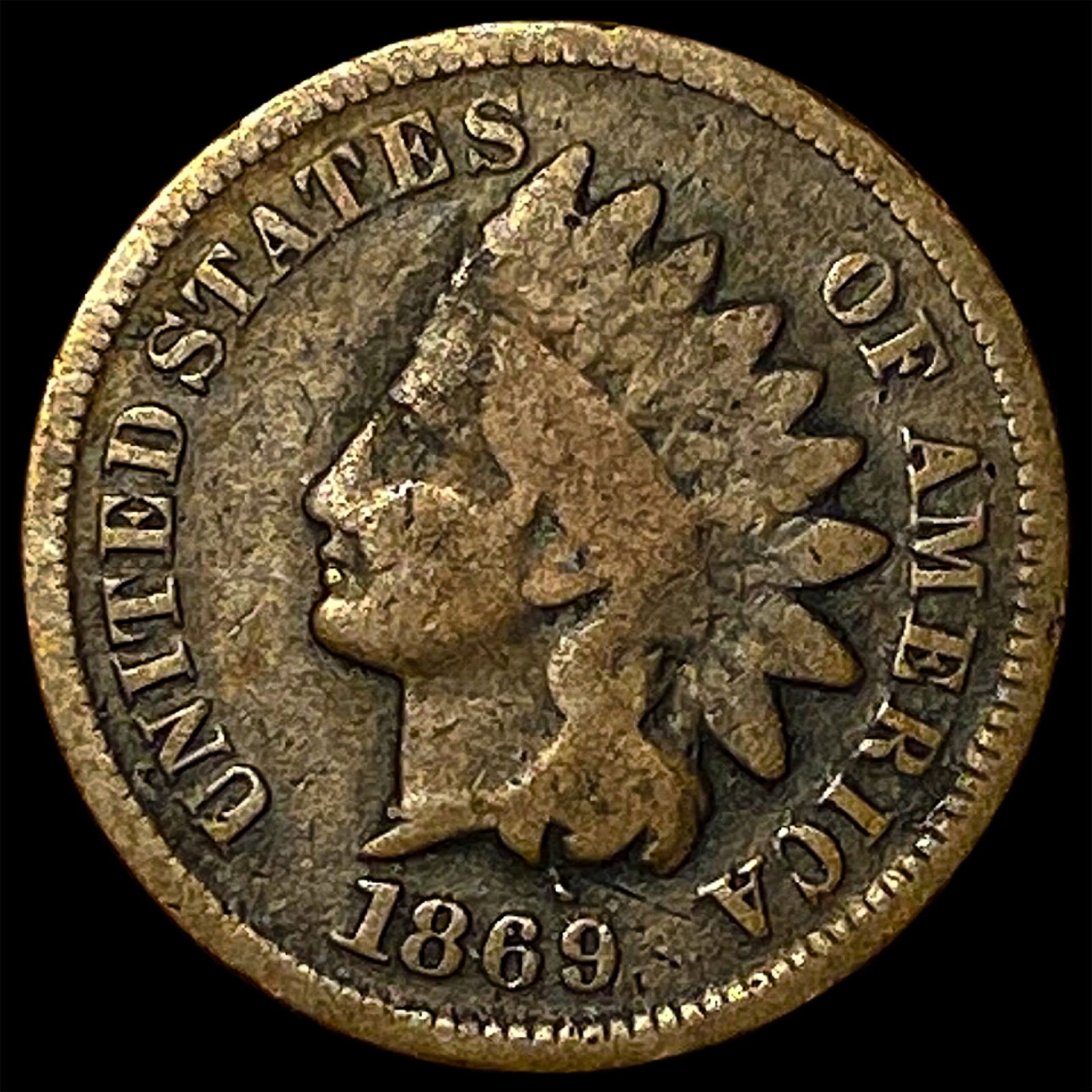 1869 Indian Head Cent HIGH GRADE (1 of 2)