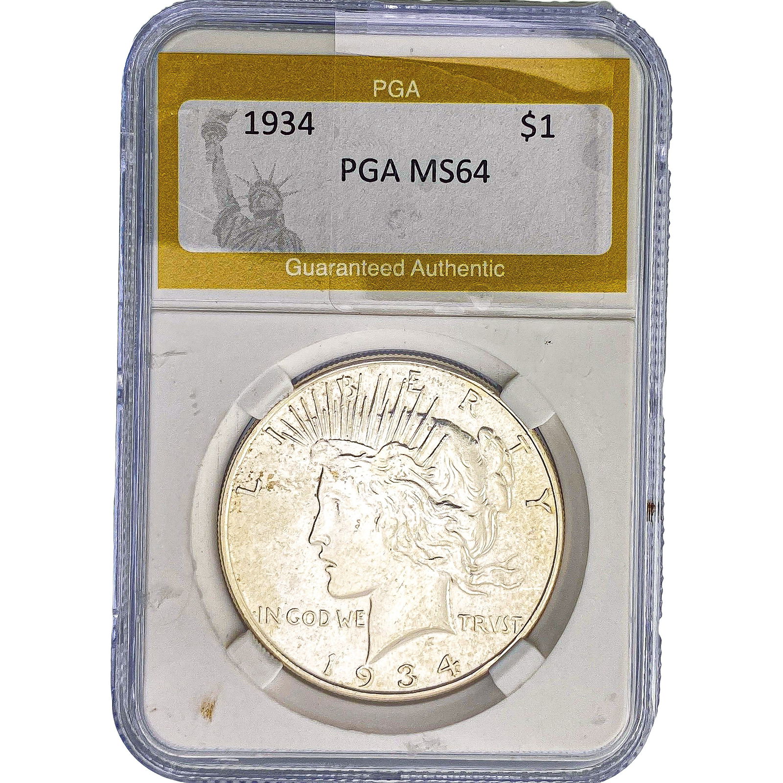 1934 Silver Peace Dollar PGA MS64 (1 of 2)