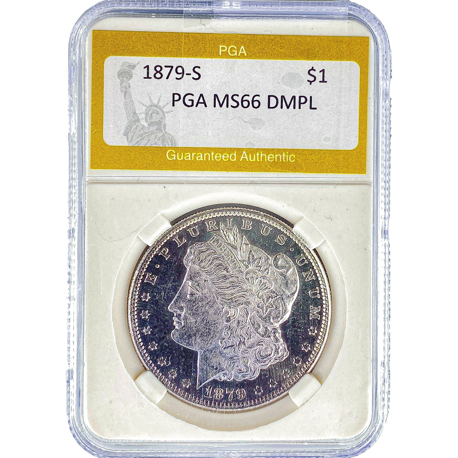 1879-S Morgan Silver Dollar PGA MS66 DMPL: 1879-S Morgan Silver Dollar PGA MS66 DMPL