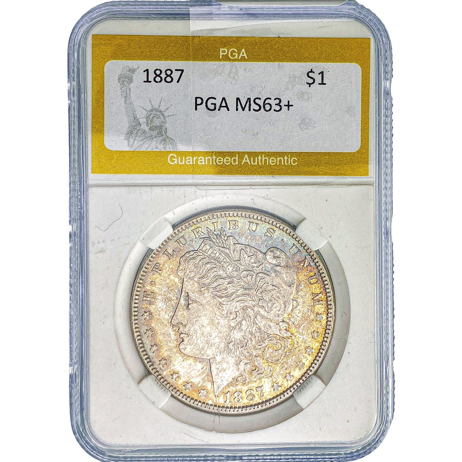 1887 Morgan Silver Dollar PGA MS63+: 1887 Morgan Silver Dollar PGA MS63+
