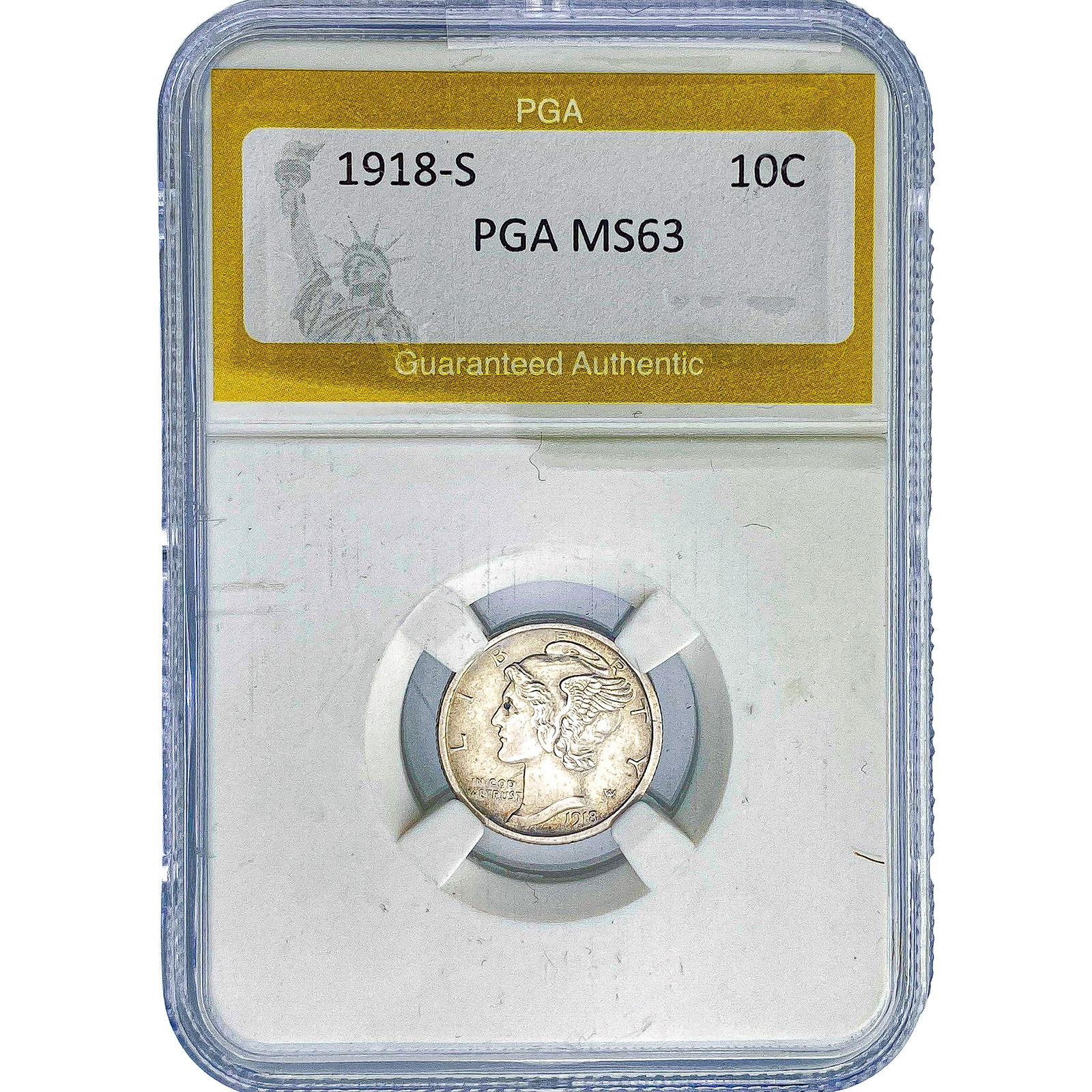 1918-S Mercury Silver Dime PGA MS63 (1 of 2)