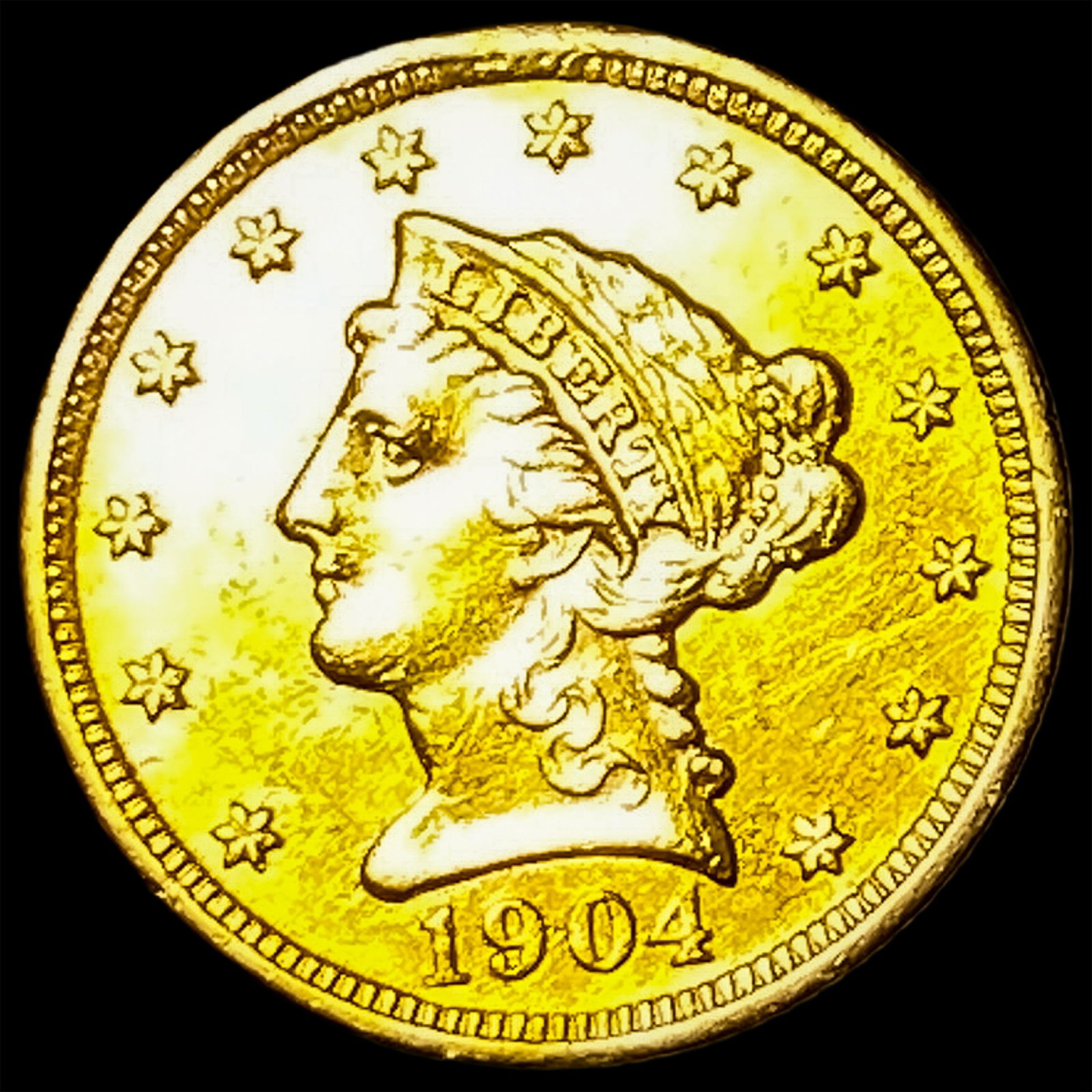 1904 Liberty Head Quarter Eagle $2.50 Gold UNCIRCULATED (1 of 2)