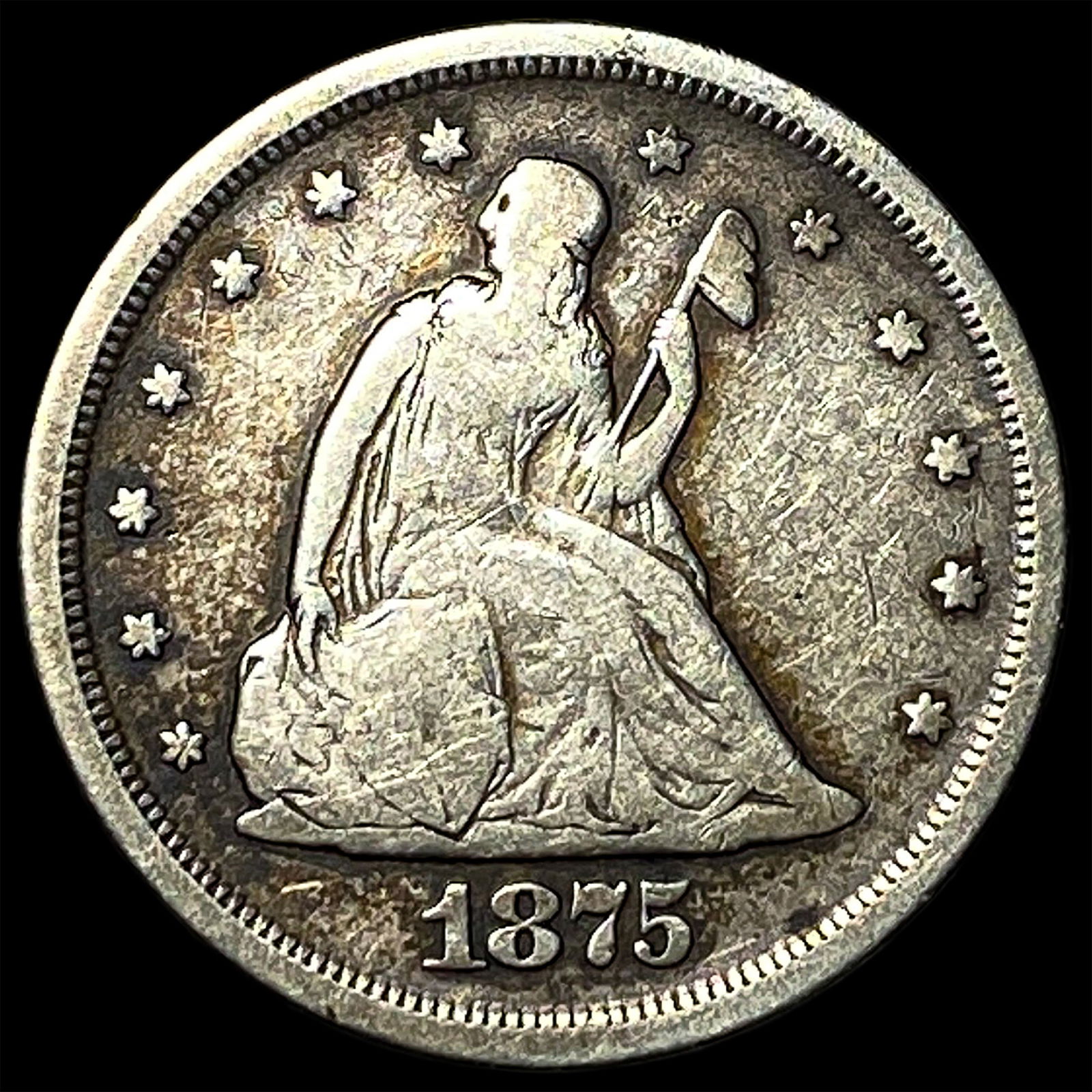 1875-S Silver Twenty Cents ABOUT UNCIRCULATED (1 of 2)