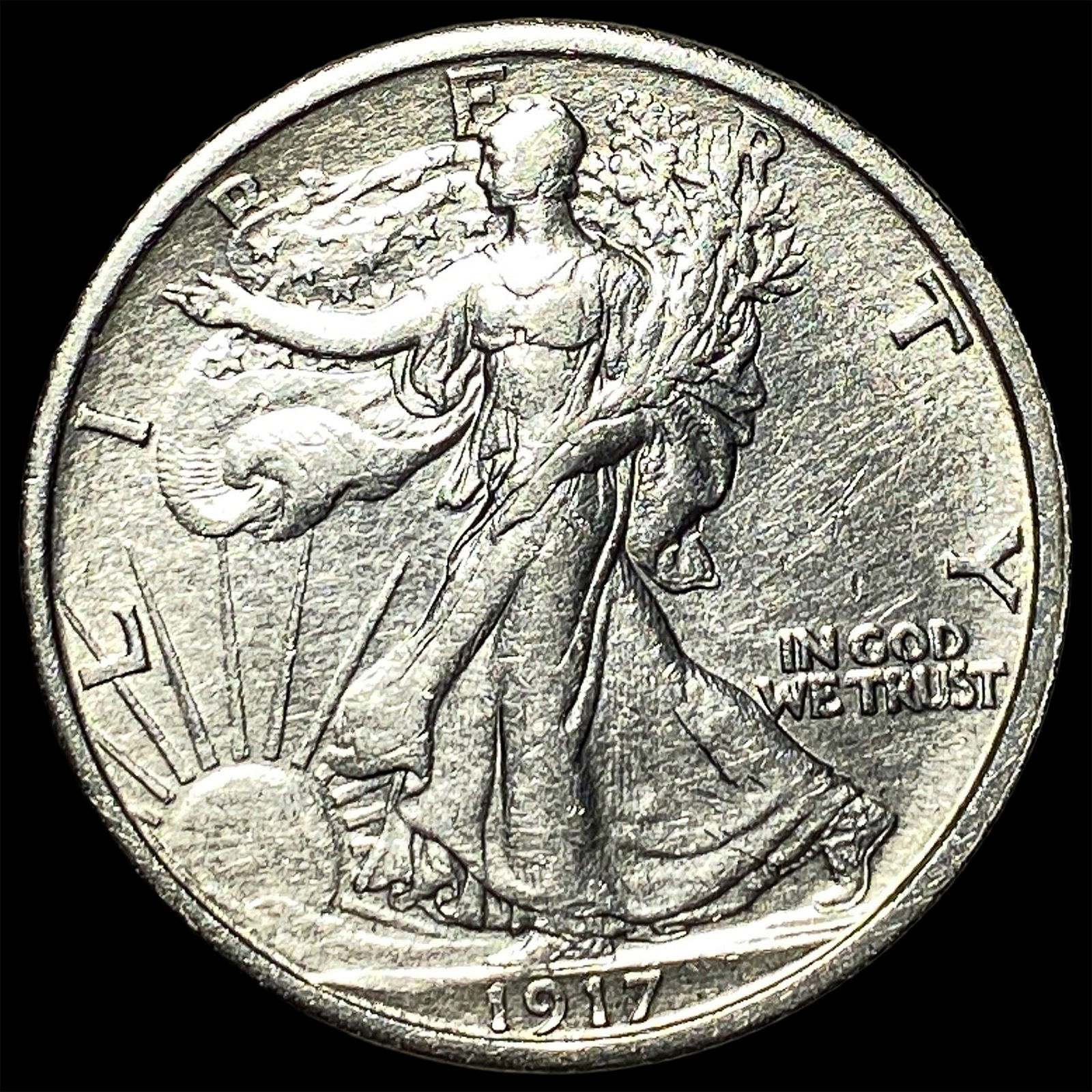 1917 Walking Liberty Half Dollar CLOSELY UNCIRCULATED (1 of 2)