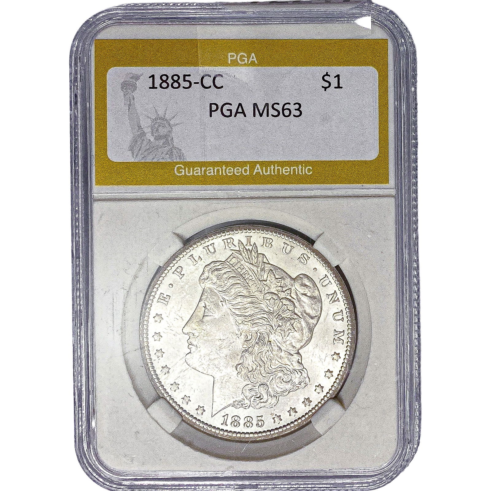 1885-CC Morgan Silver Dollar PGA MS63 (1 of 2)
