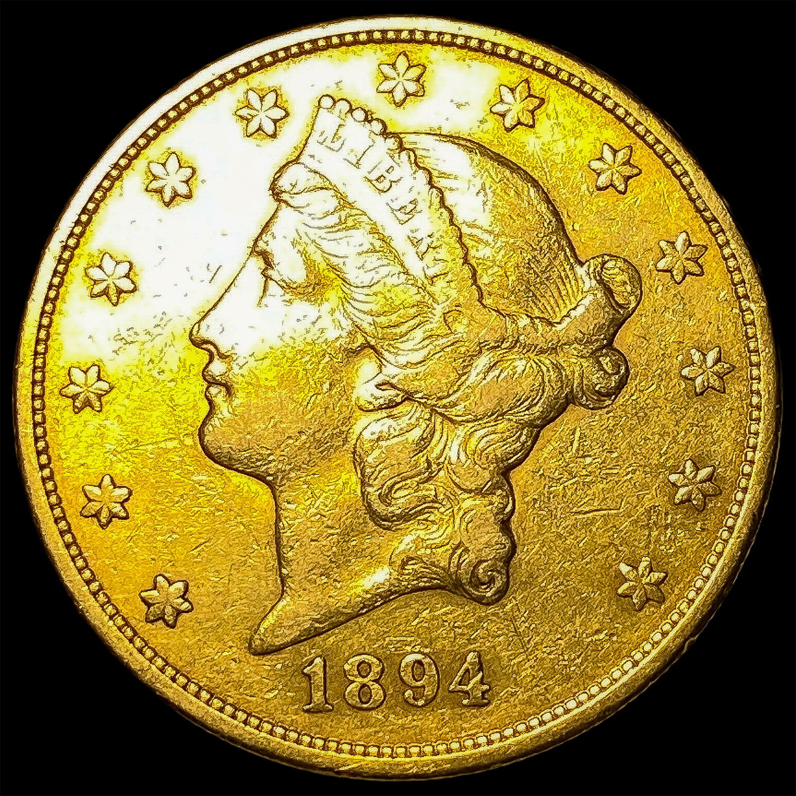 1894-S Gold $20 Double Eagle CLOSELY UNCIRCULATED (1 of 2)