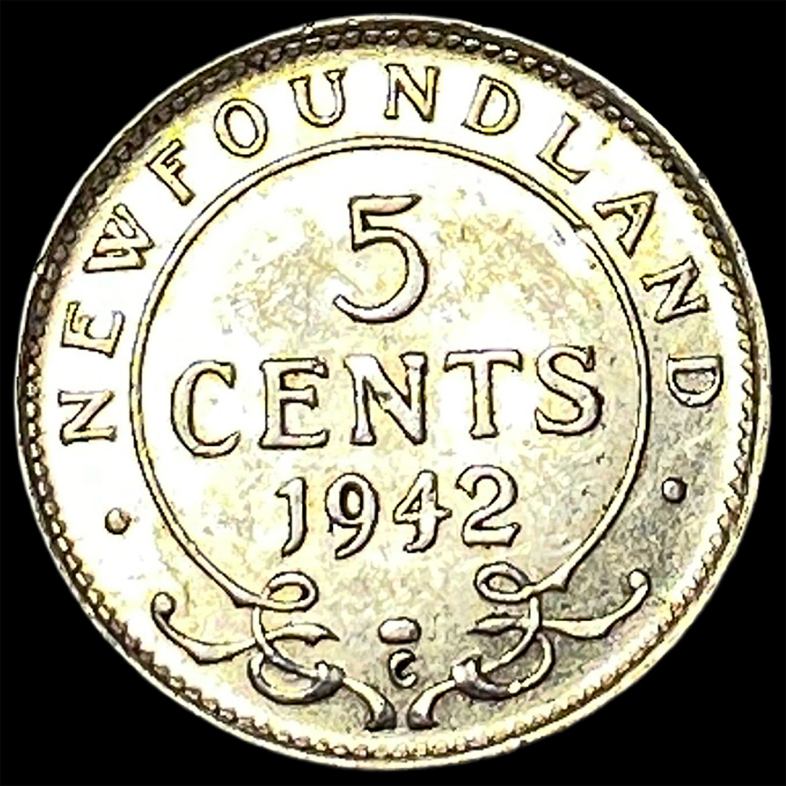 1942 Newfoundland Silver 5 Cents HIGH GRADE - 2