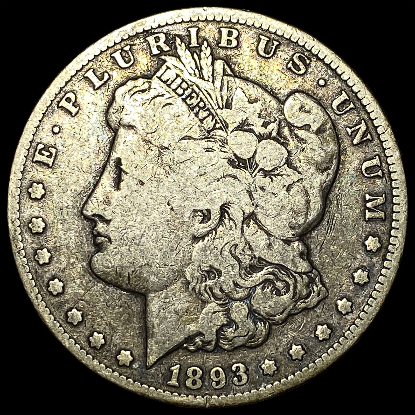 1893-CC Silver Morgan Dollar LIGHTLY CIRCULATED (1 of 2)