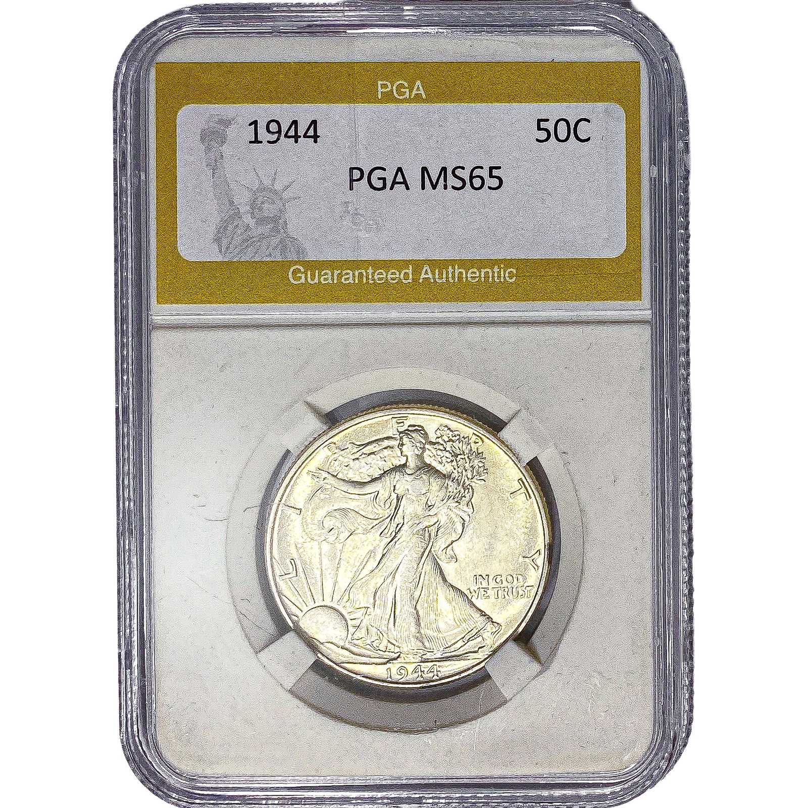 1944 Walking Liberty Half Dollar PGA MS65: 1944 Walking Liberty Half Dollar PGA MS65