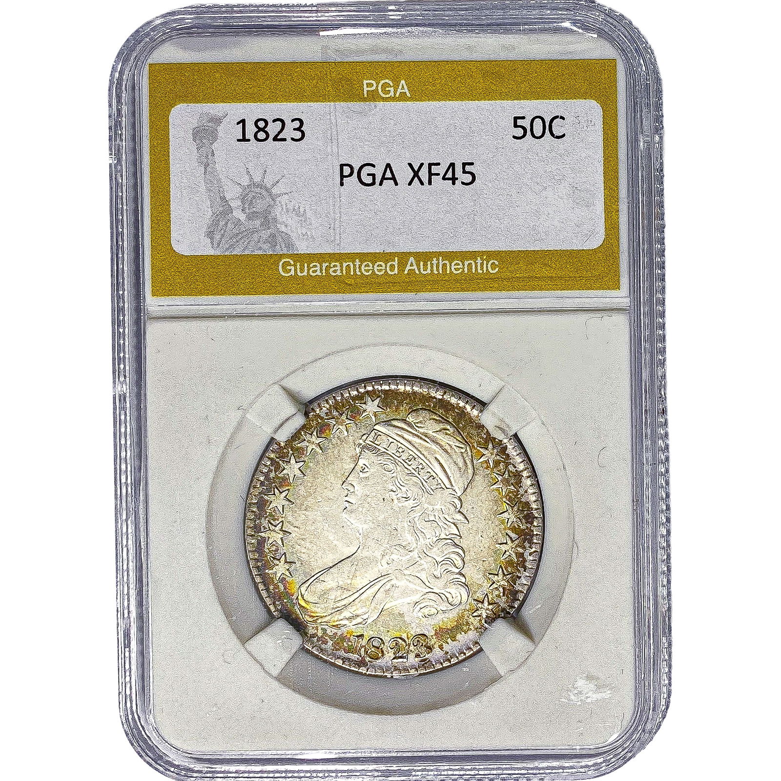 1823 Capped Bust Half Dollar PGA XF45 (1 of 2)