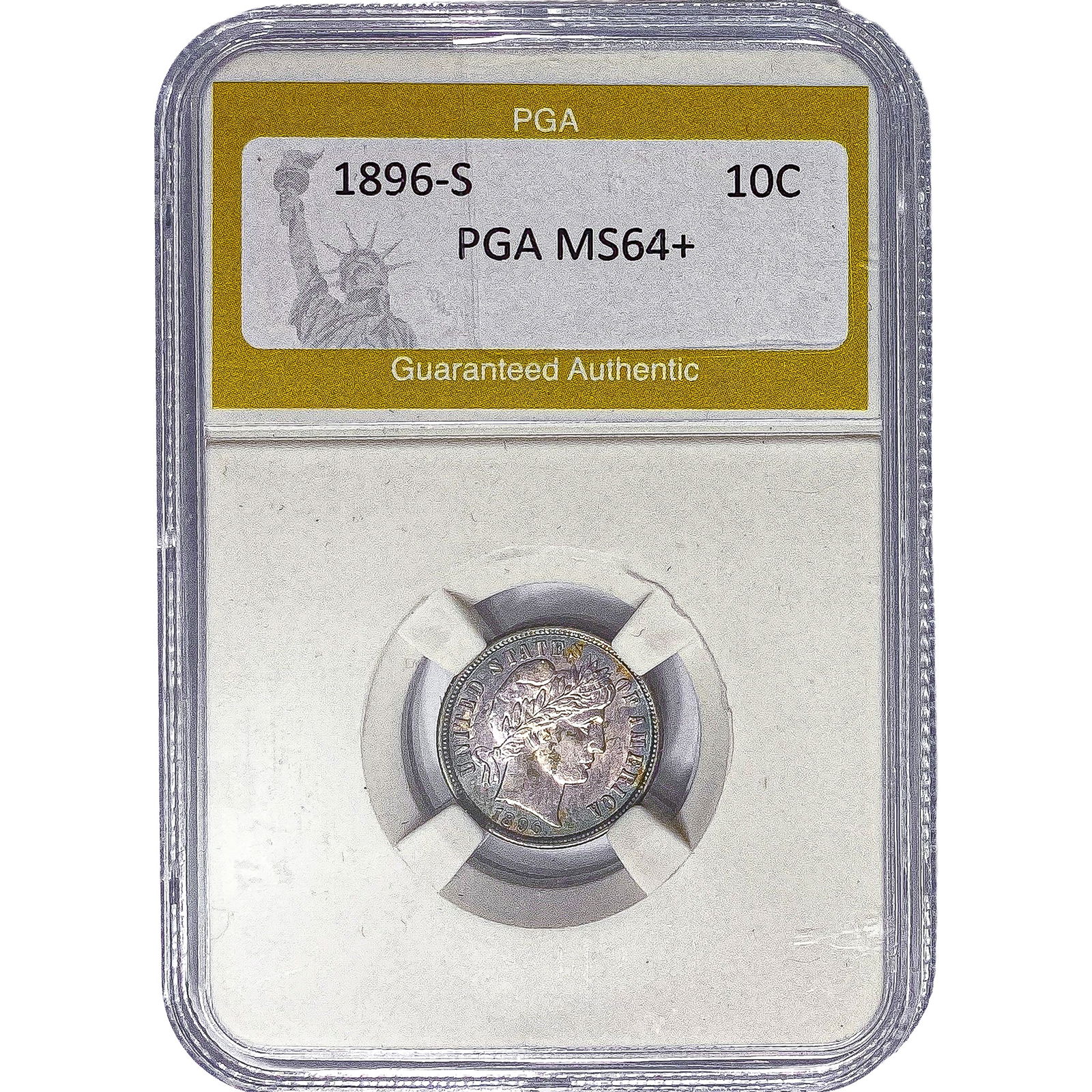 1896-S Barber Dime PGA MS64+ (1 of 2)