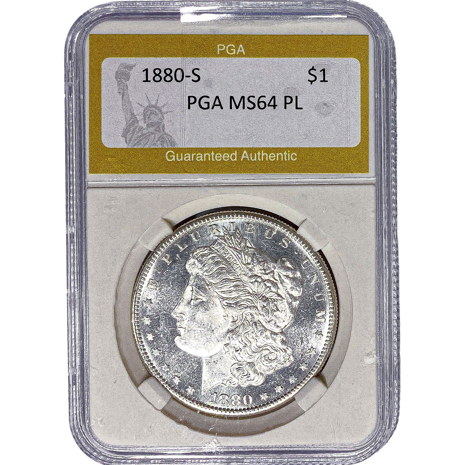 1880-S Morgan Silver Dollar PGA MS64 PL (1 of 2)