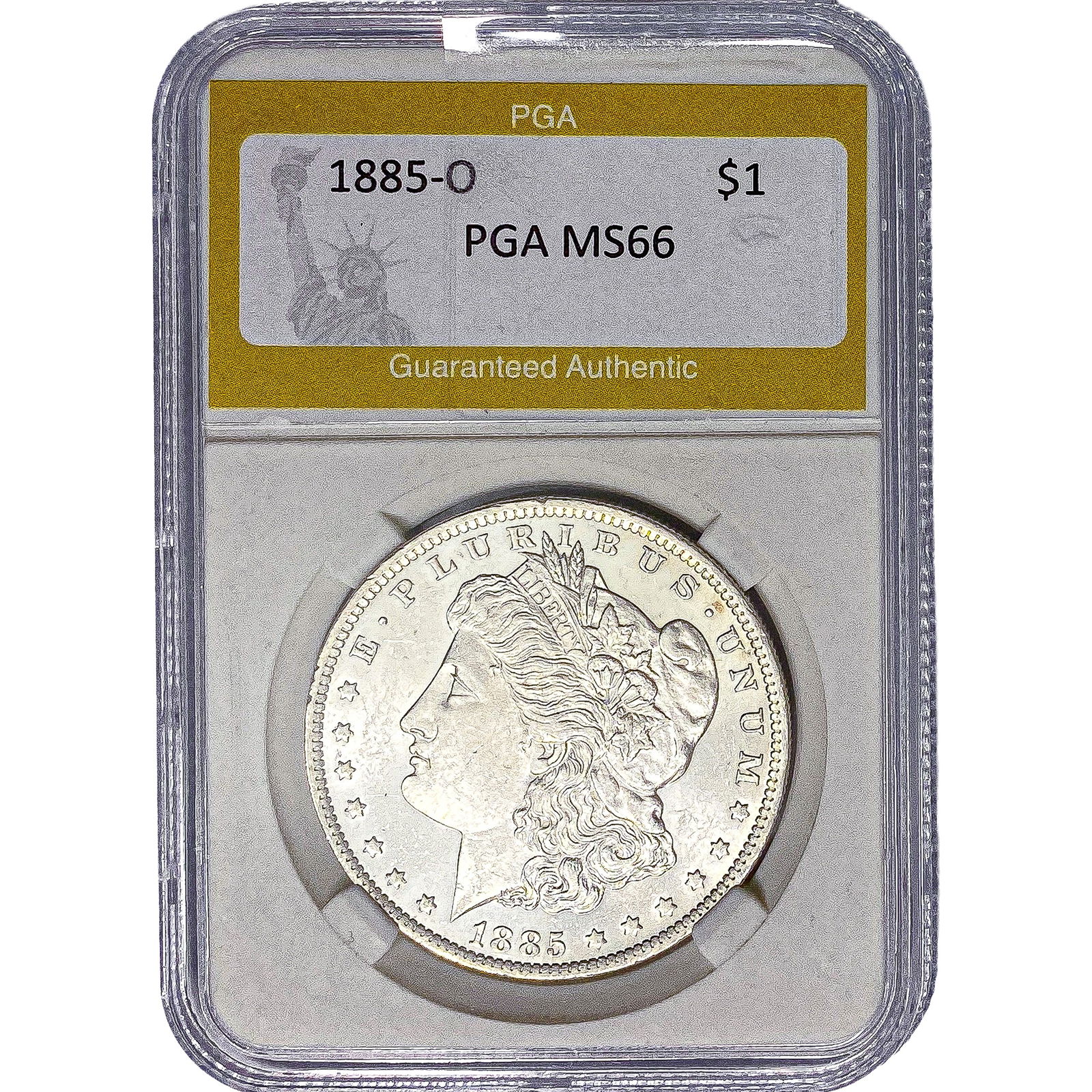 1885-O Morgan Silver Dollar PGA MS66: 1885-O Morgan Silver Dollar PGA MS66
