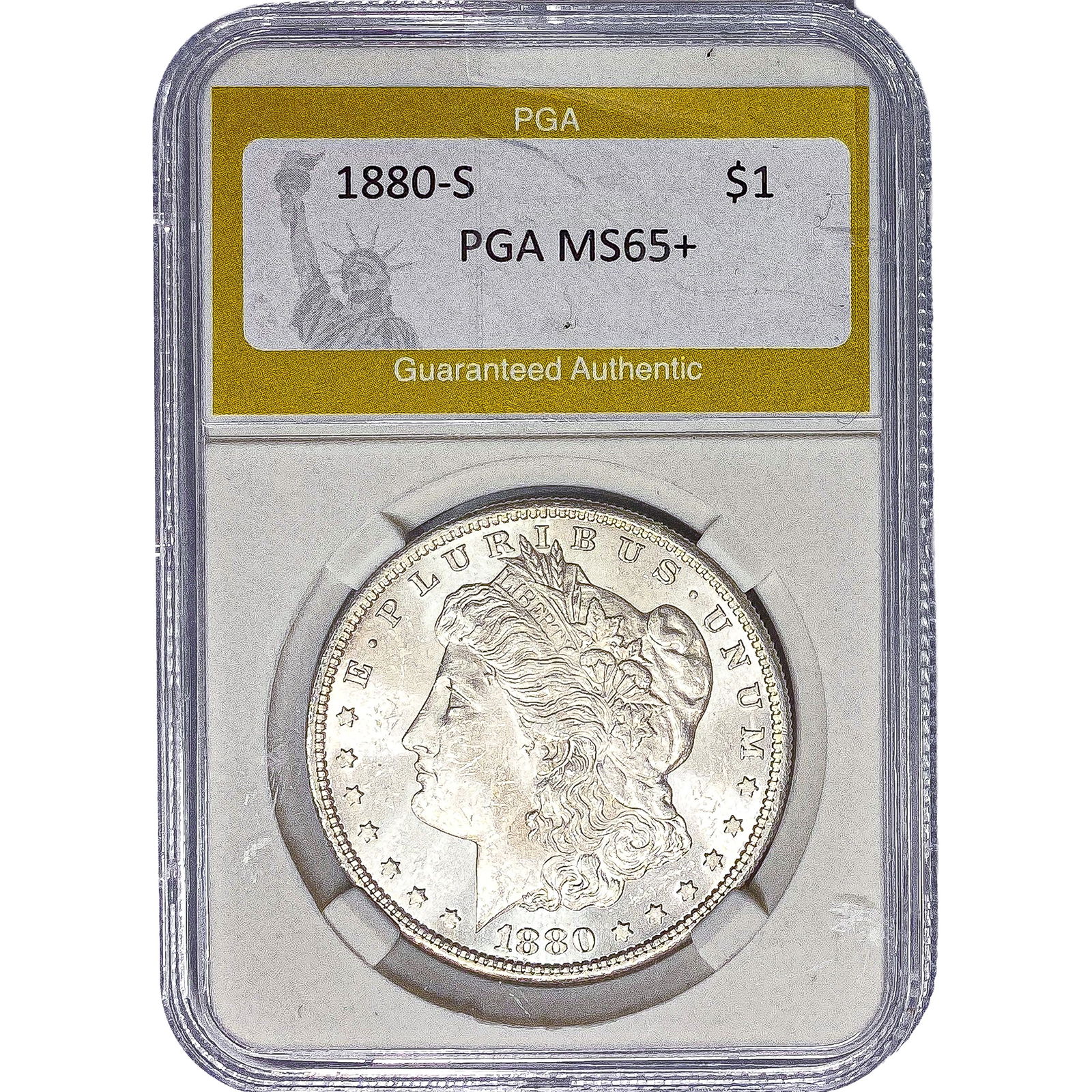 1880-S Morgan Silver Dollar PGA MS65+: 1880-S Morgan Silver Dollar PGA MS65+