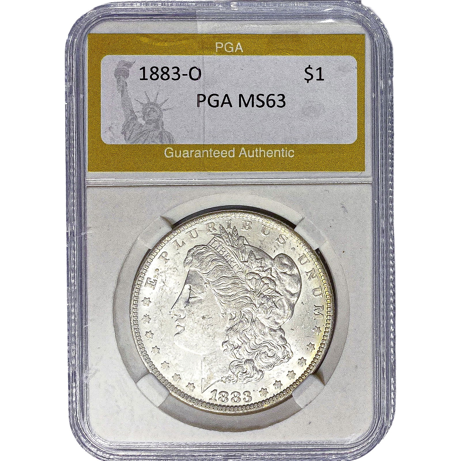 1883-O Morgan Silver Dollar PGA MS63: 1883-O Morgan Silver Dollar PGA MS63