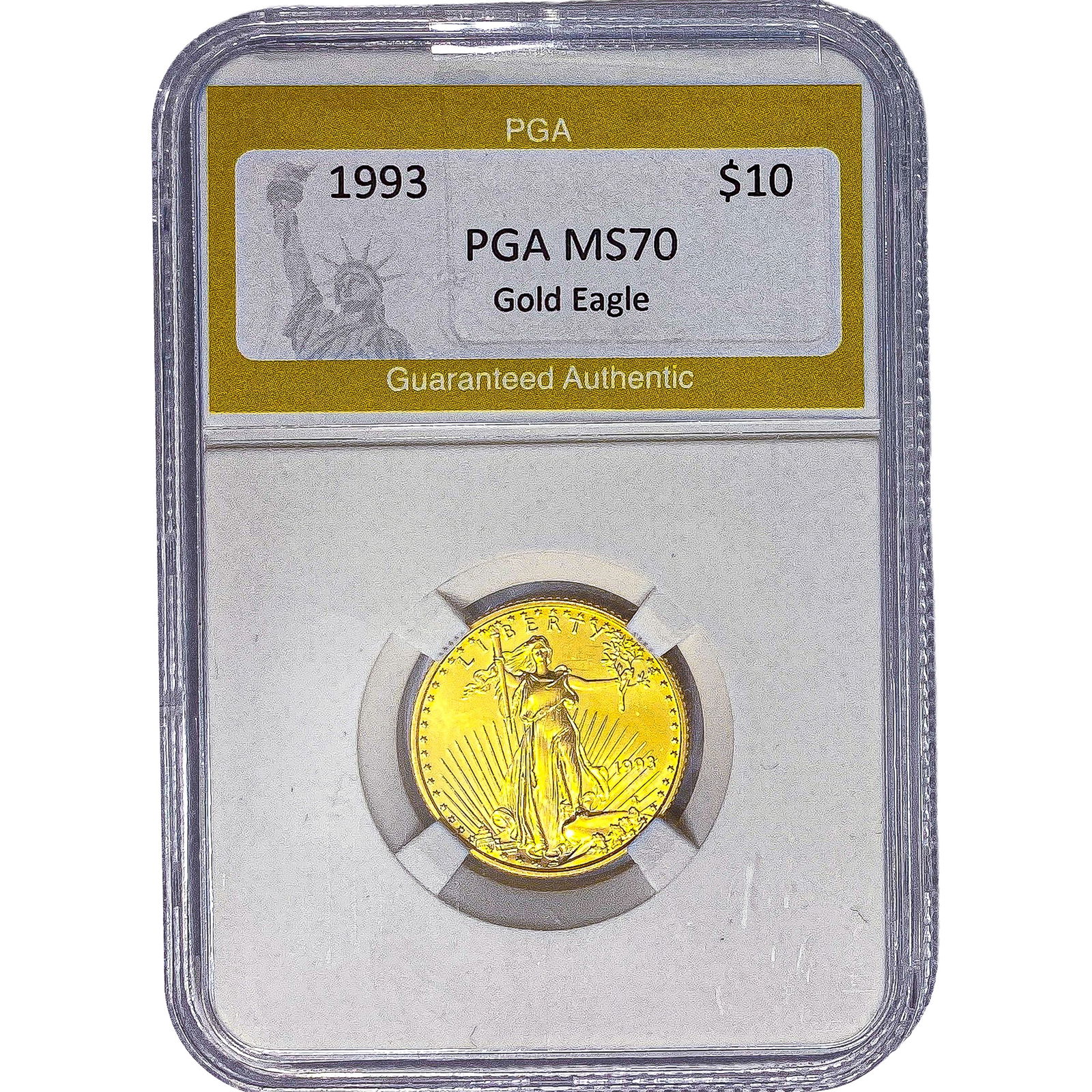 1993 1/4oz $10 Gold Eagle PGA MS70 (1 of 2)