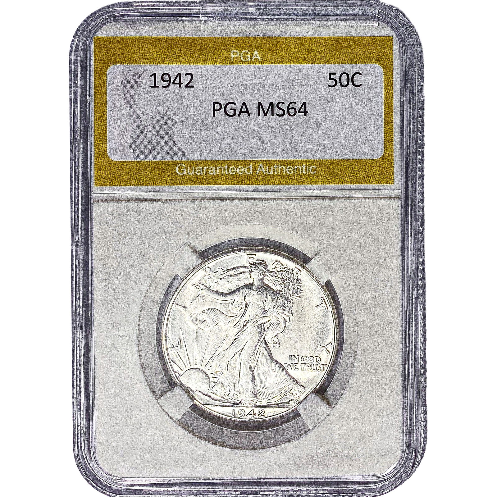 1942 Walking Liberty Half Dollar PGA MS64: 1942 Walking Liberty Half Dollar PGA MS64