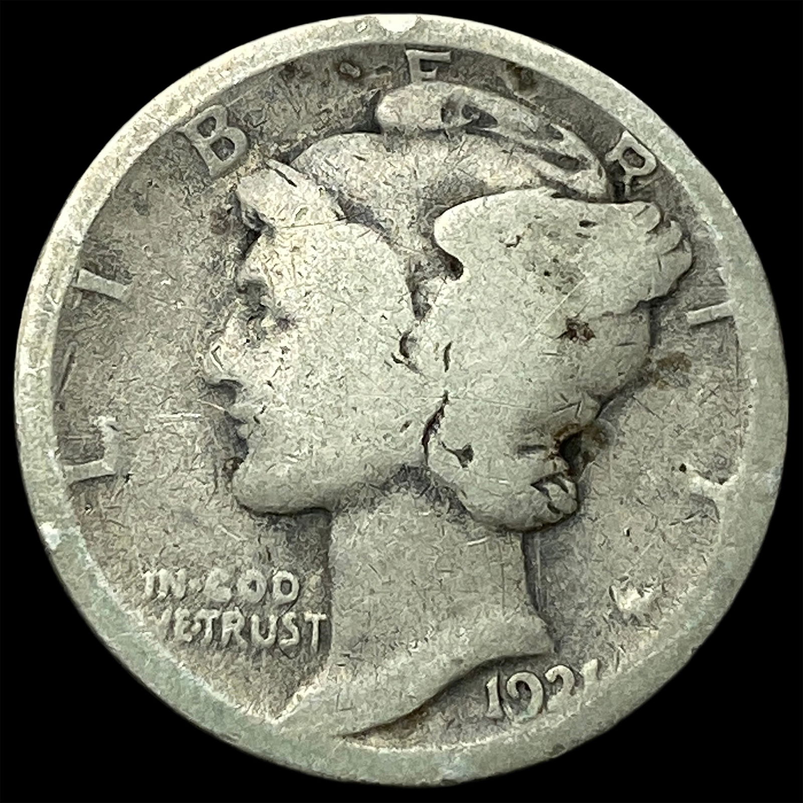 1927 Mercury Dime NICELY CIRCULATED (1 of 2)