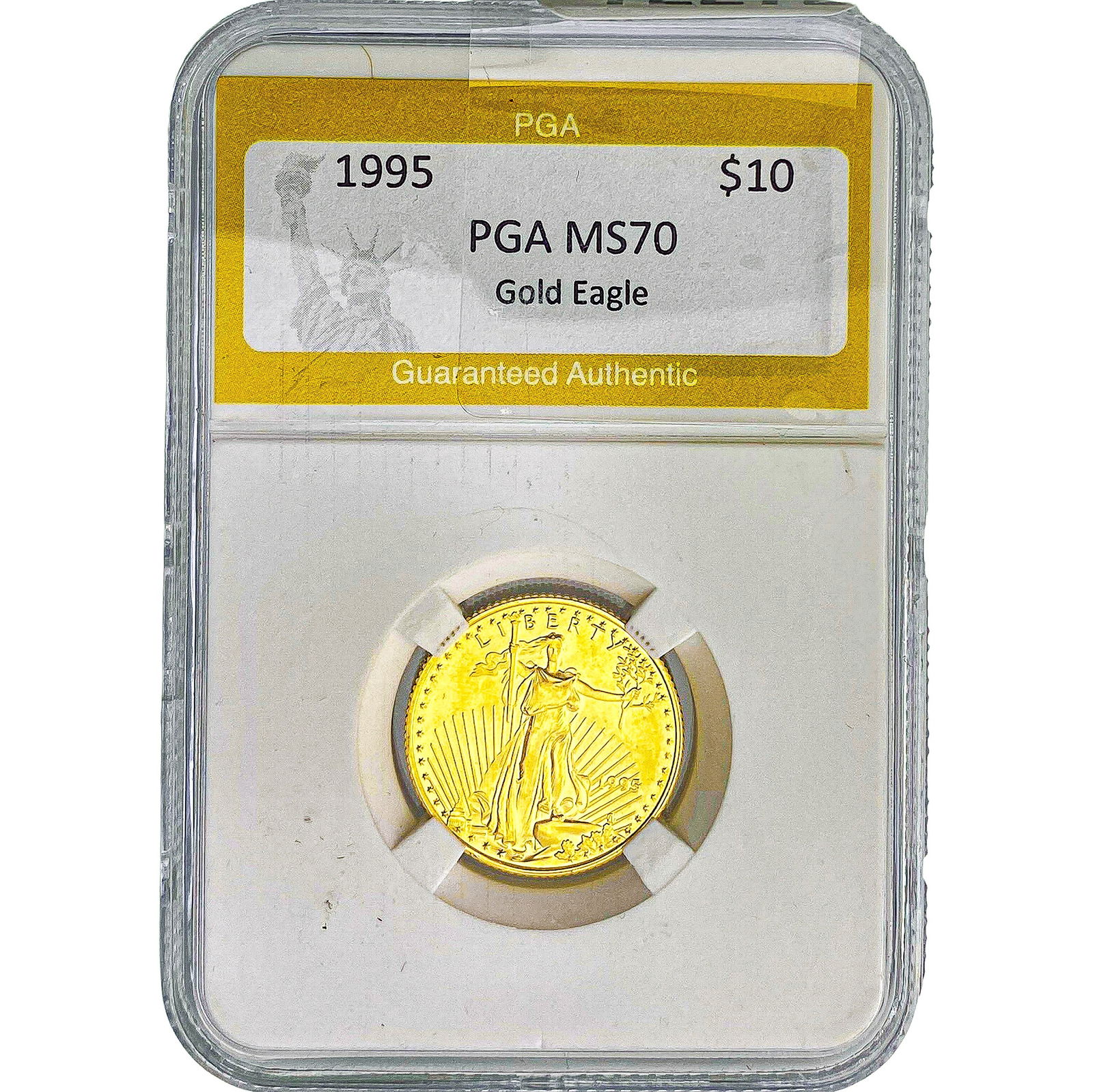 1995 1/4oz $10 Gold Eagle PGA MS70: 1995 1/4oz $10 Gold Eagle PGA MS70
