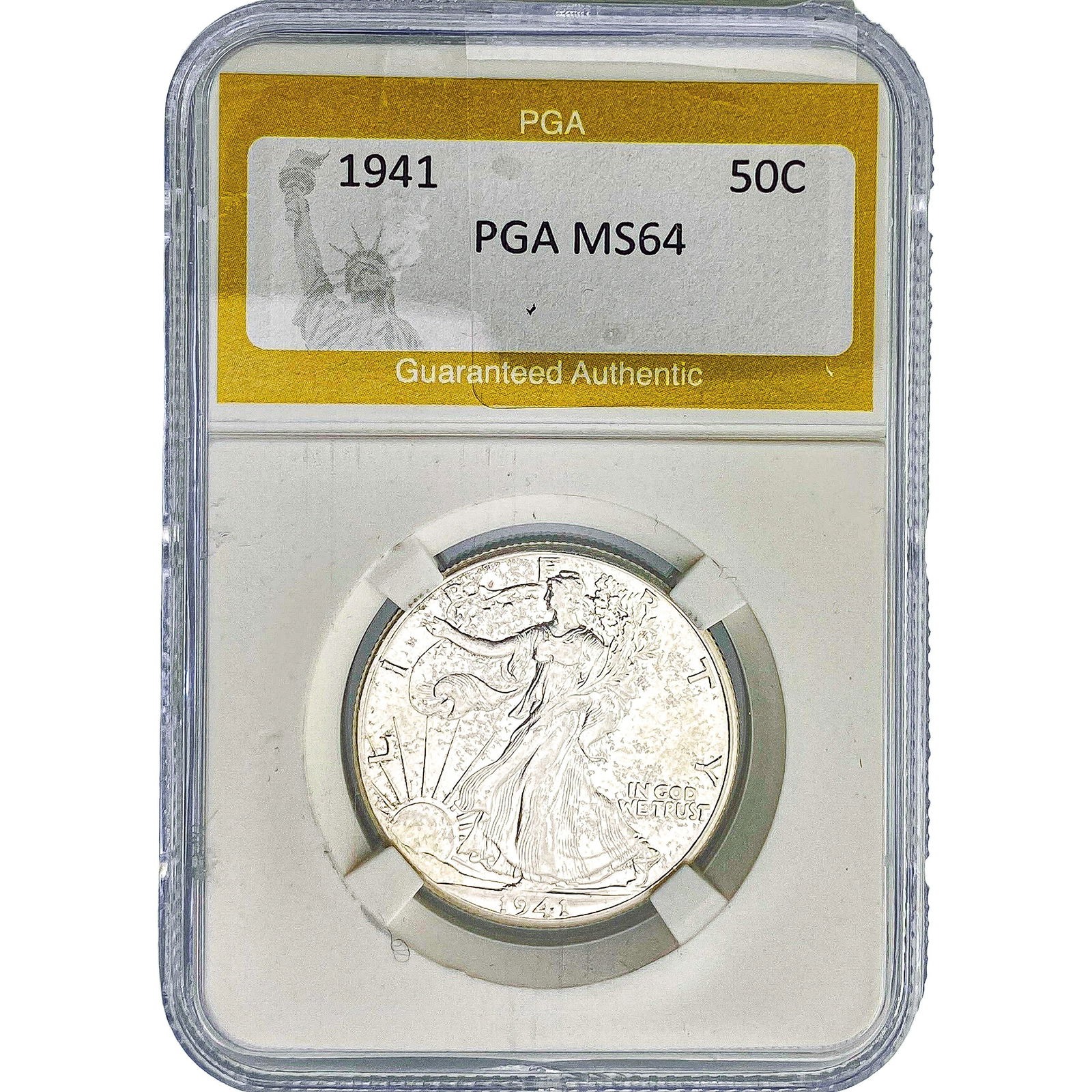 1941 Walking Liberty Half Dollar PGA MS64: 1941 Walking Liberty Half Dollar PGA MS64