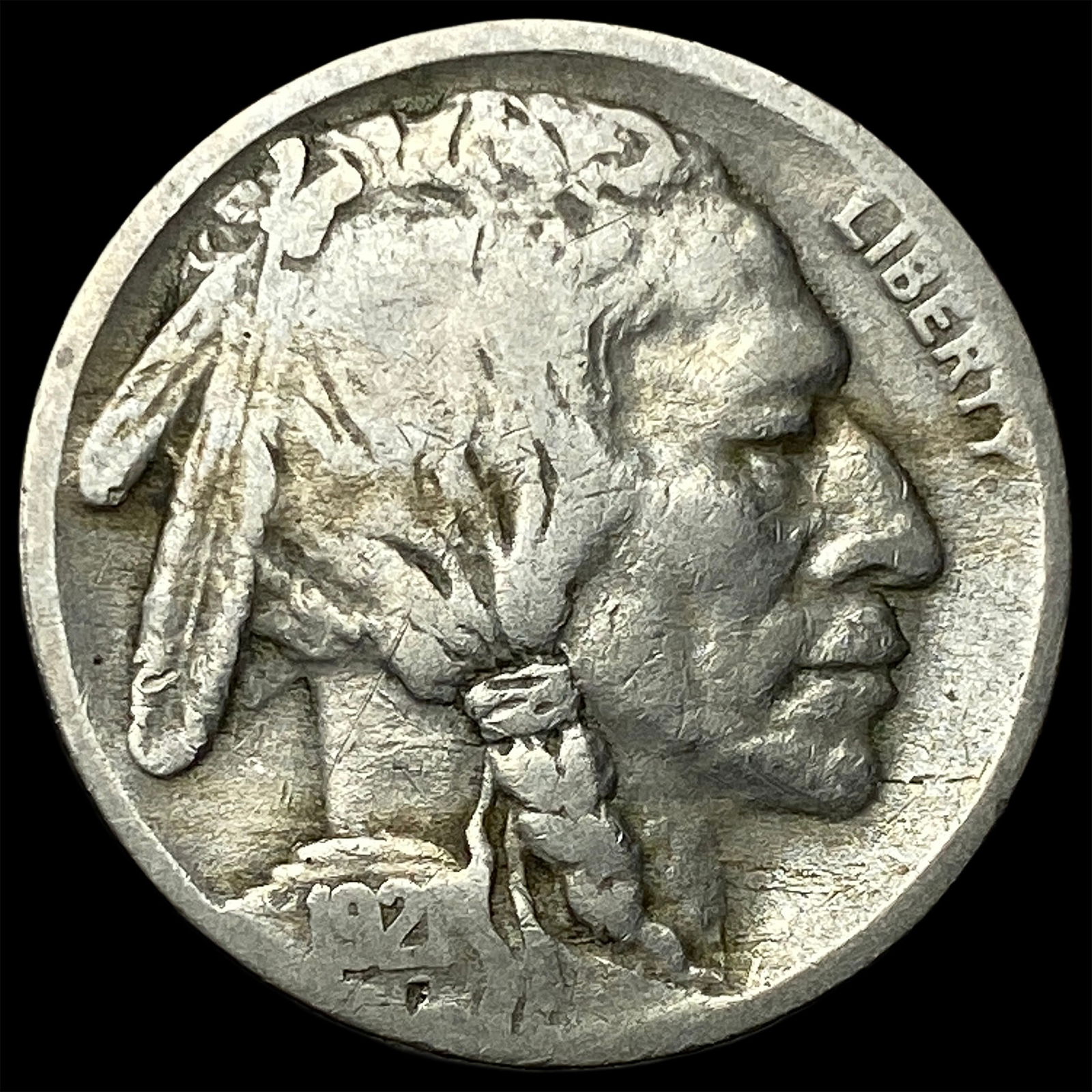 1924-S Buffalo Nickel ABOUT UNCIRCULATED: 1924-S Buffalo Nickel ABOUT UNCIRCULATED