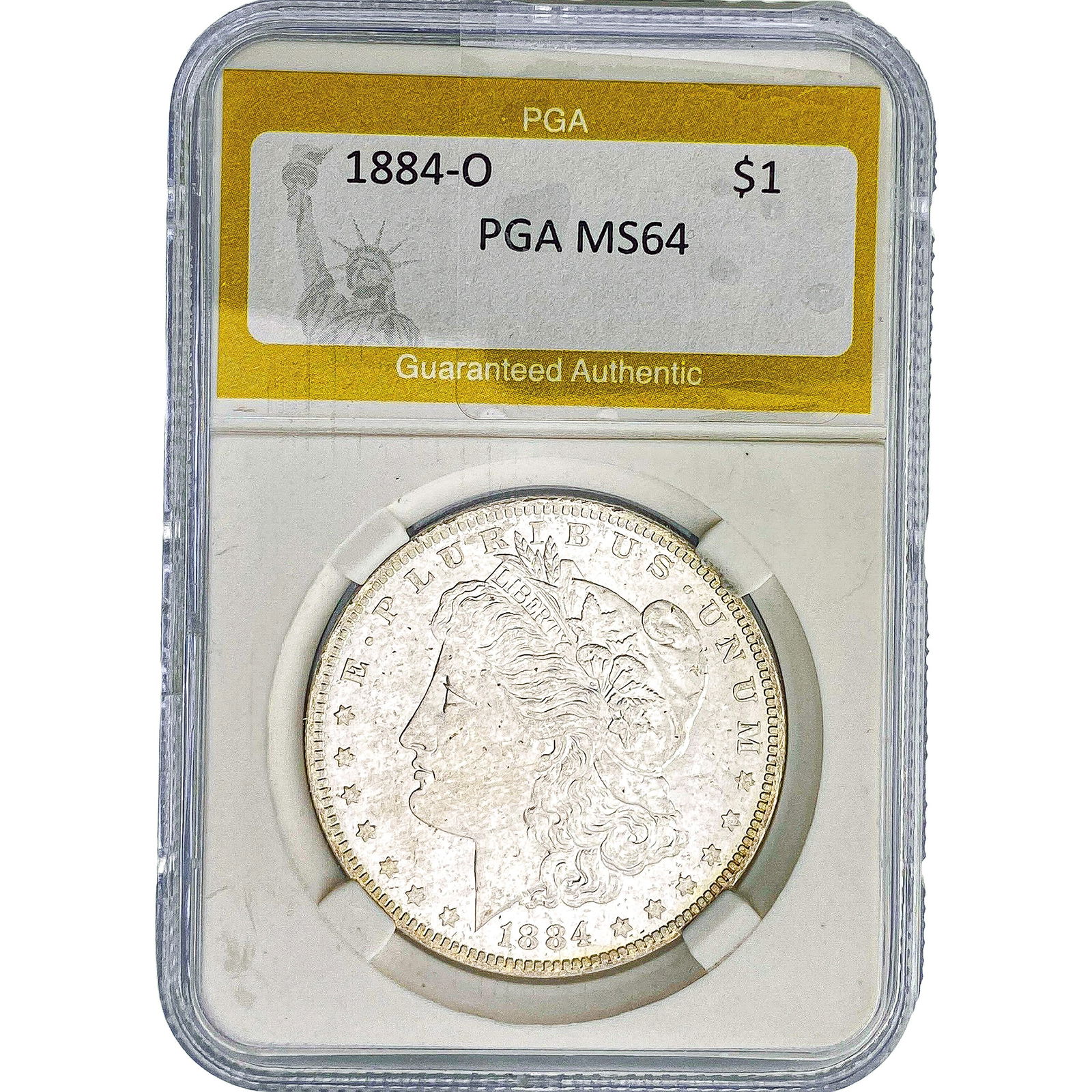 1884-O Morgan Silver Dollar PGA MS64: 1884-O Morgan Silver Dollar PGA MS64