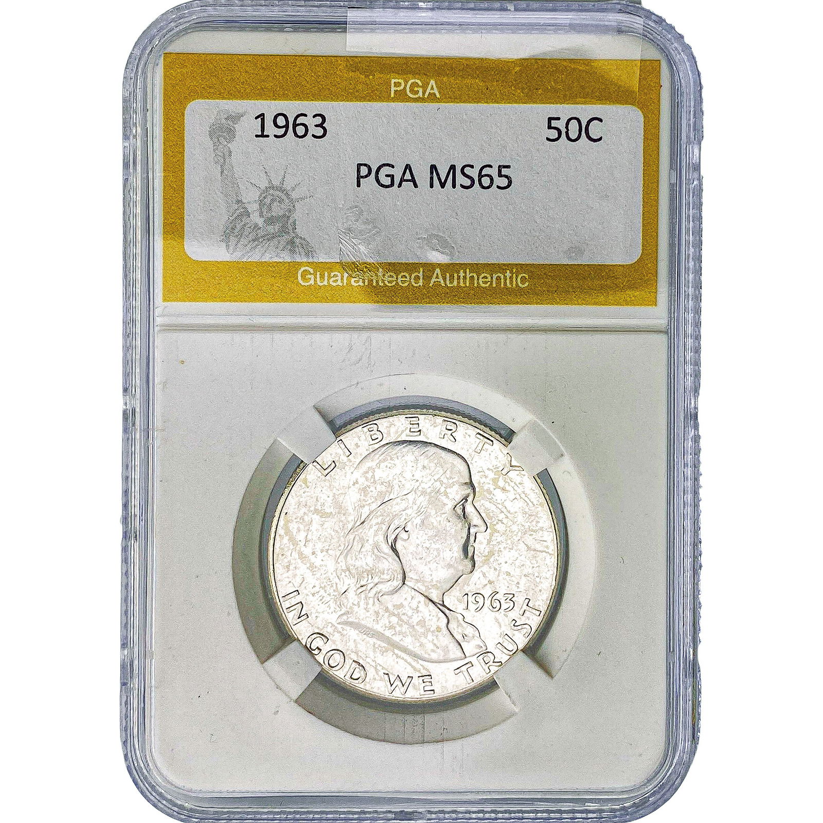 1963 Franklin Half Dollar PGA MS65: 1963 Franklin Half Dollar PGA MS65