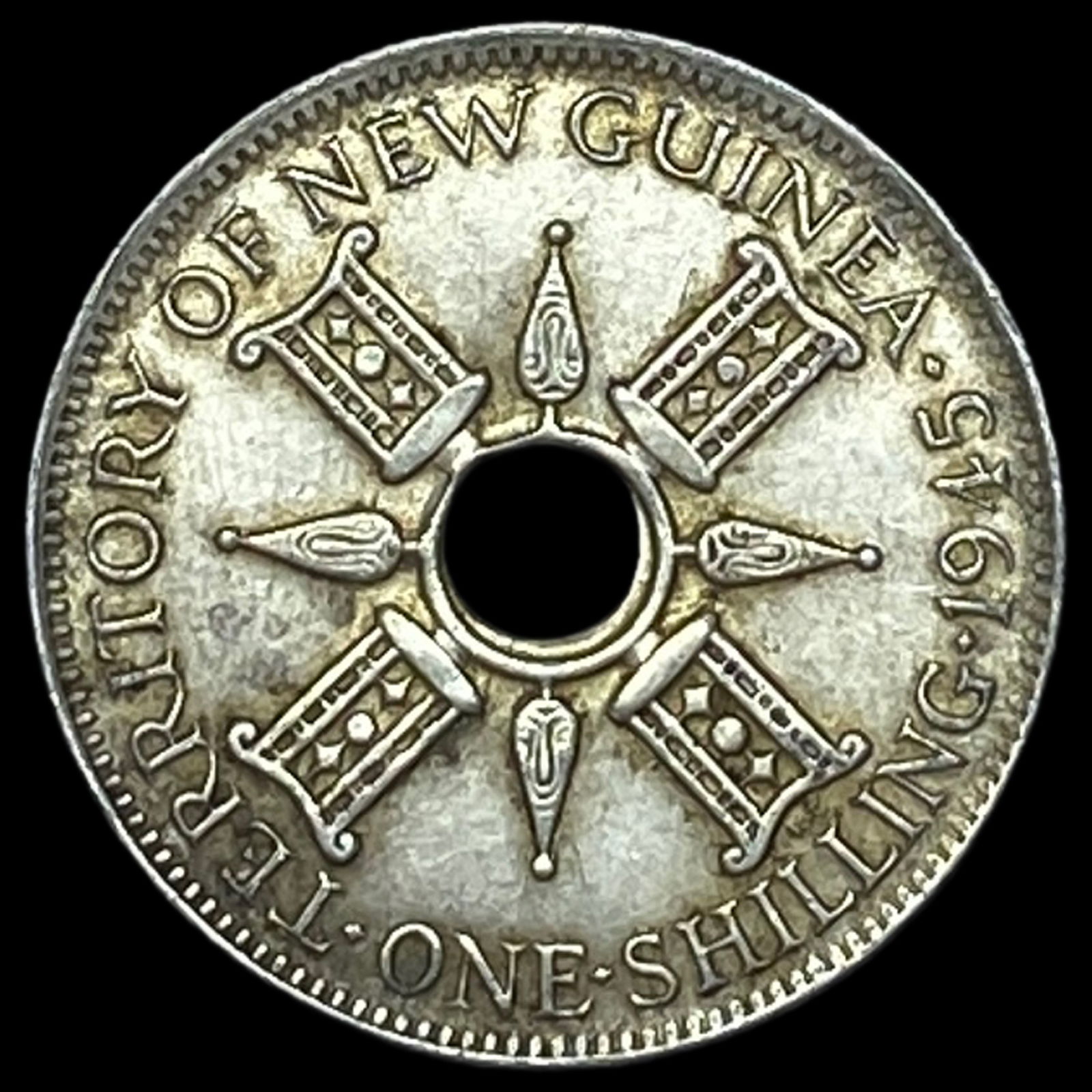 1945 New Guinea Silver 1 Shilling UNCIRCULATED: 1945 New Guinea Silver 1 Shilling UNCIRCULATED