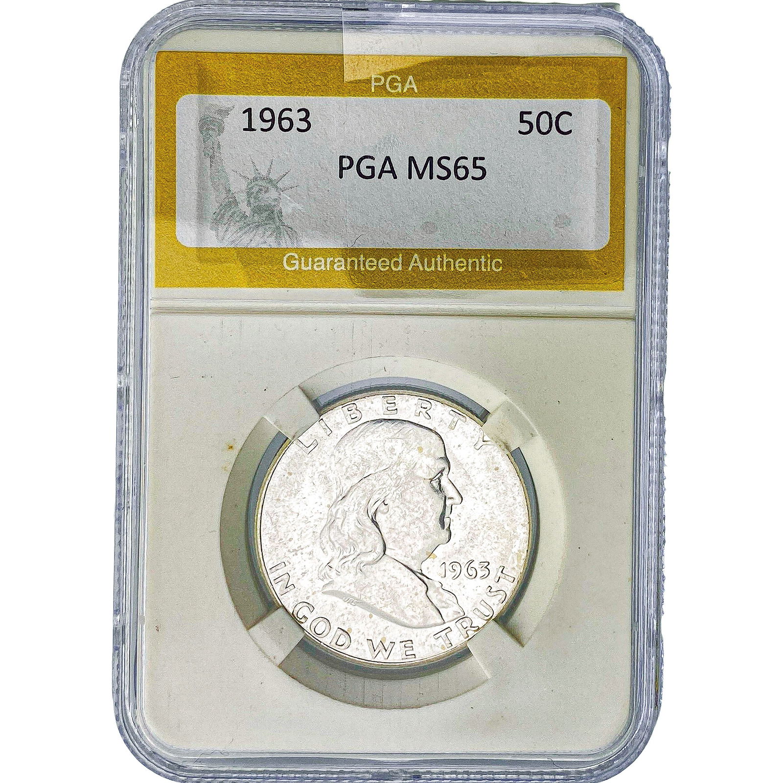 1963 Franklin Half Dollar PGA MS65: 1963 Franklin Half Dollar PGA MS65