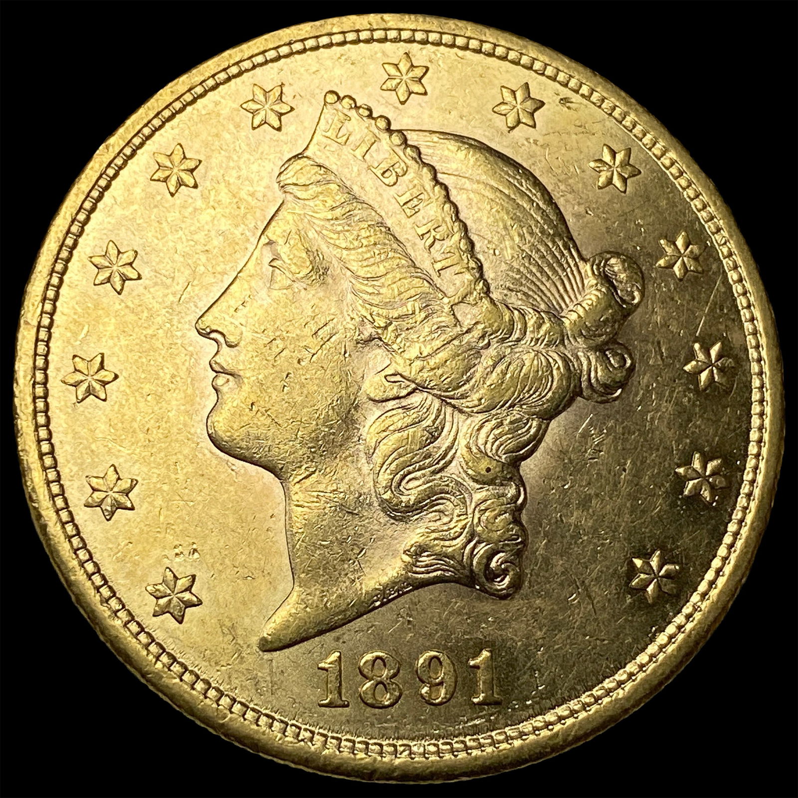 1891-S Liberty Head $20 Double Eagle Gold UNCIRCULATED (1 of 2)