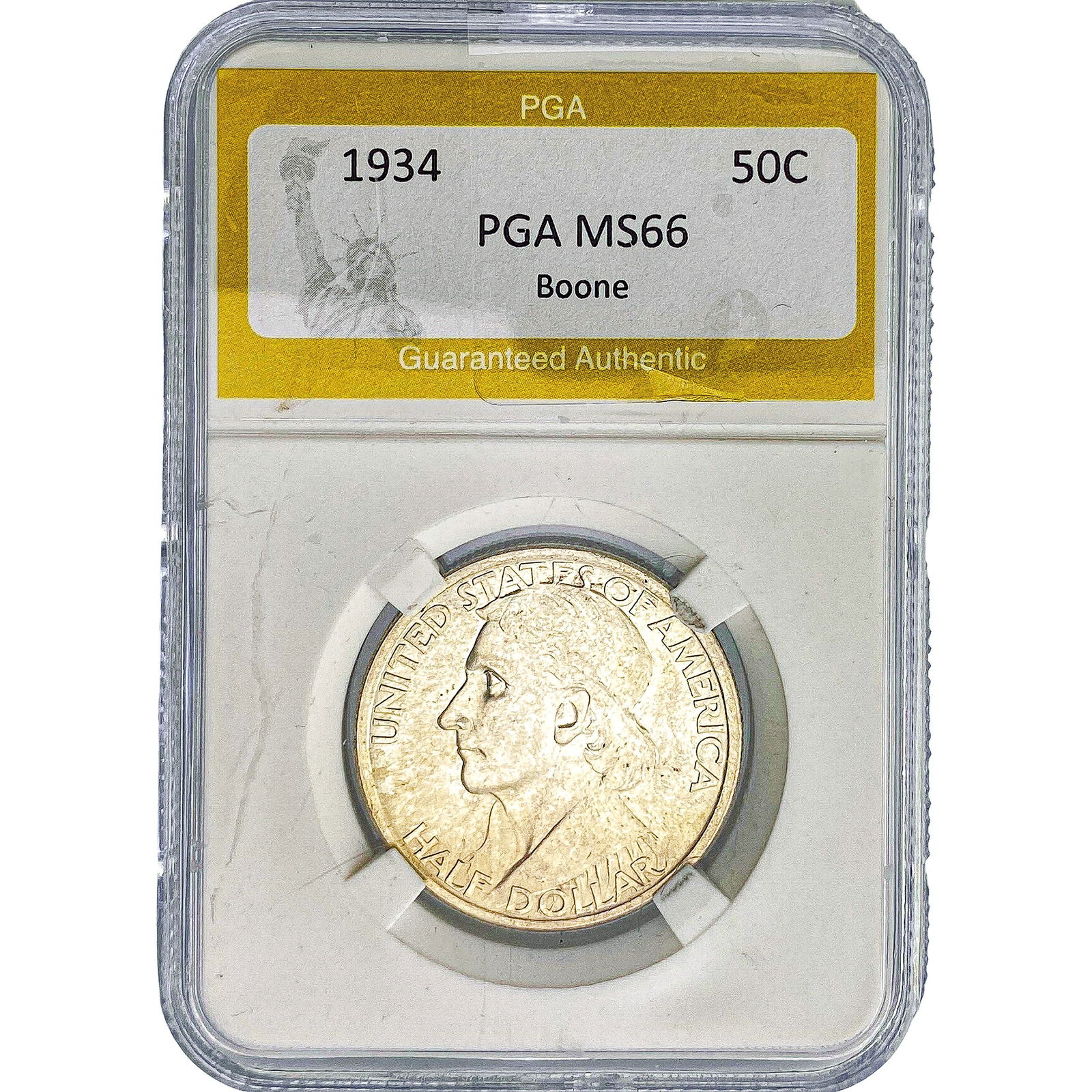 1934 Boone Half Dollar PGA MS66: 1934 Boone Half Dollar PGA MS66