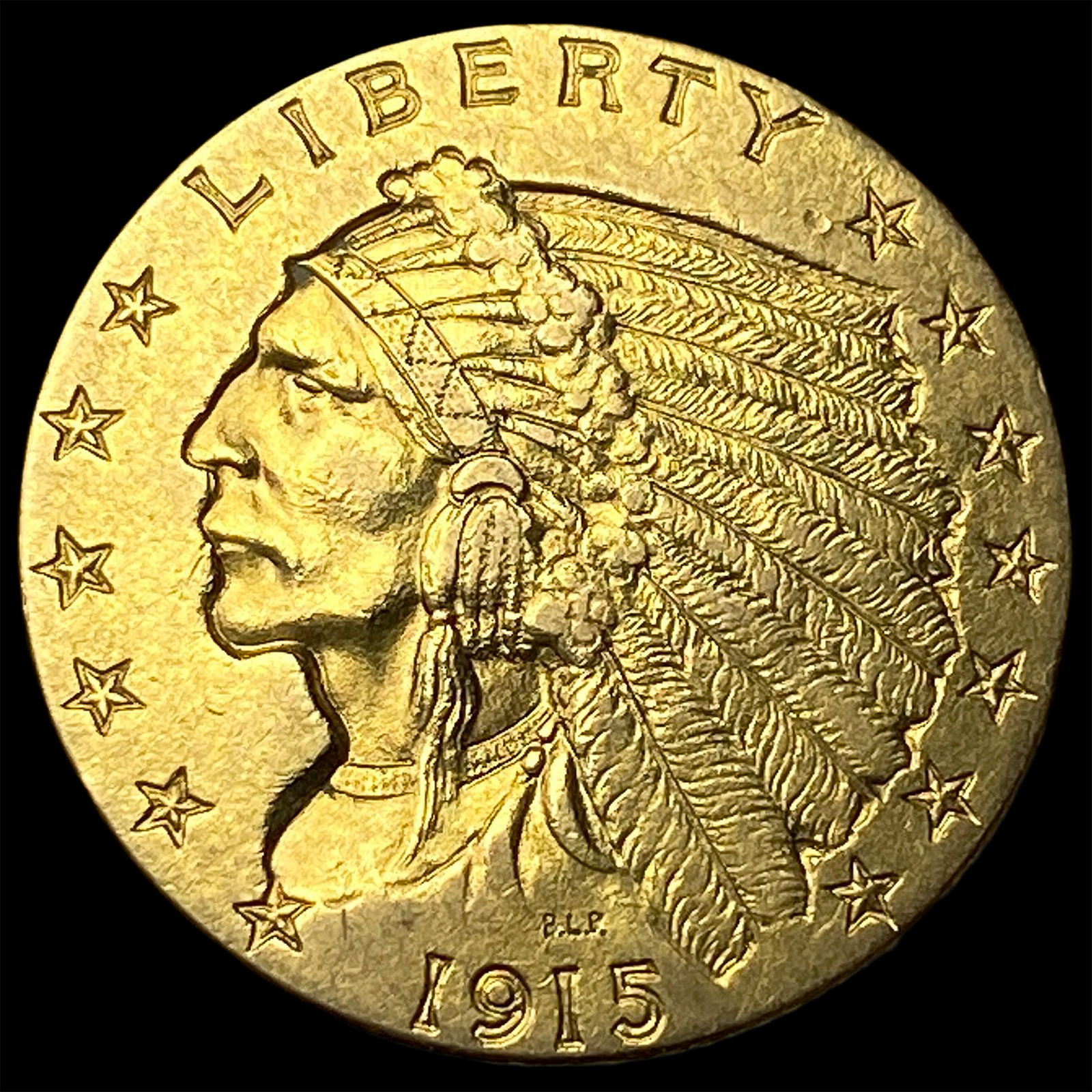 1915 Indian Head $2.5 Gold Quarter Eagle CLOSELY UNCIRCULATED (1 of 2)