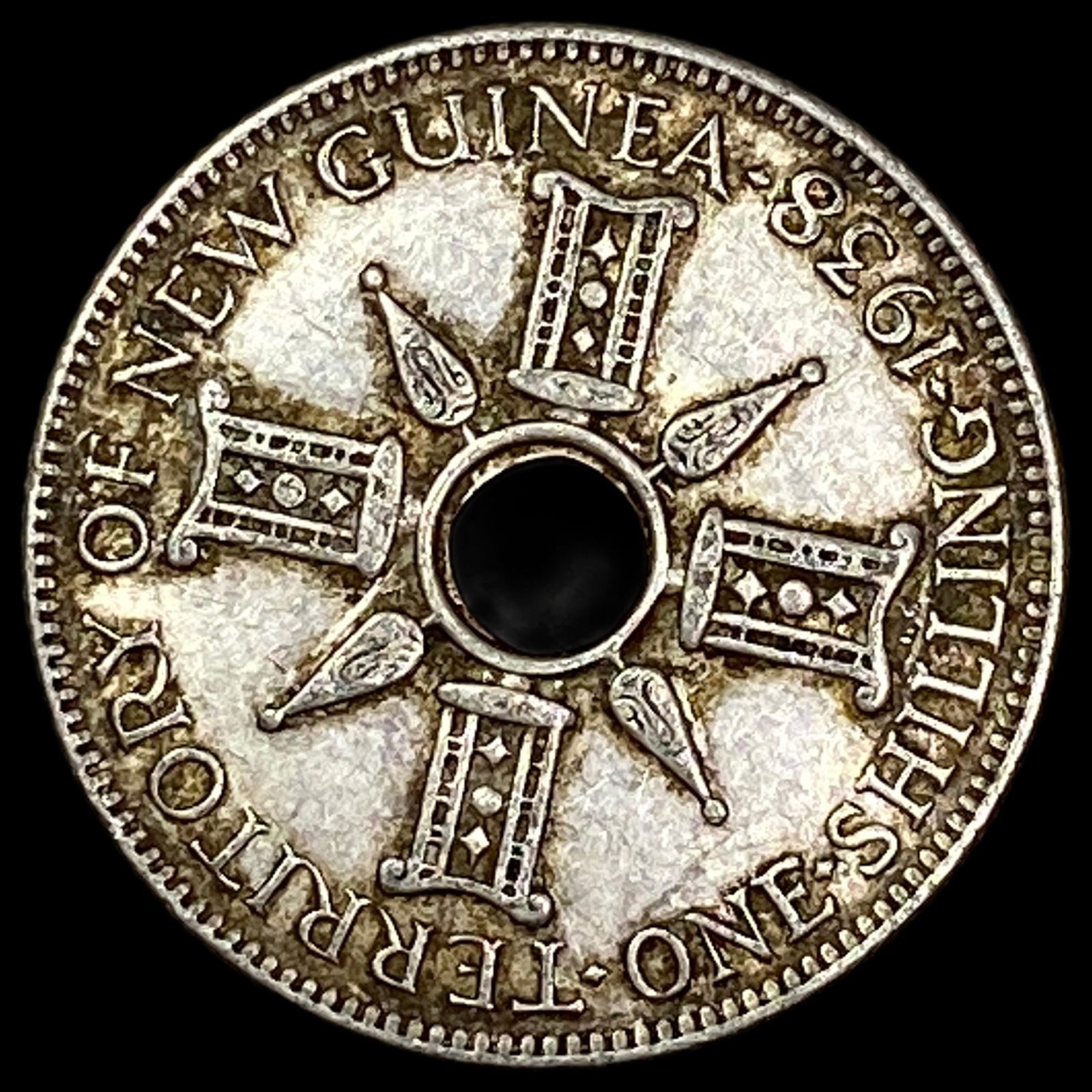 1938 New Guinea Silver Shilling UNCIRCULATED: 1938 New Guinea Silver Shilling UNCIRCULATED