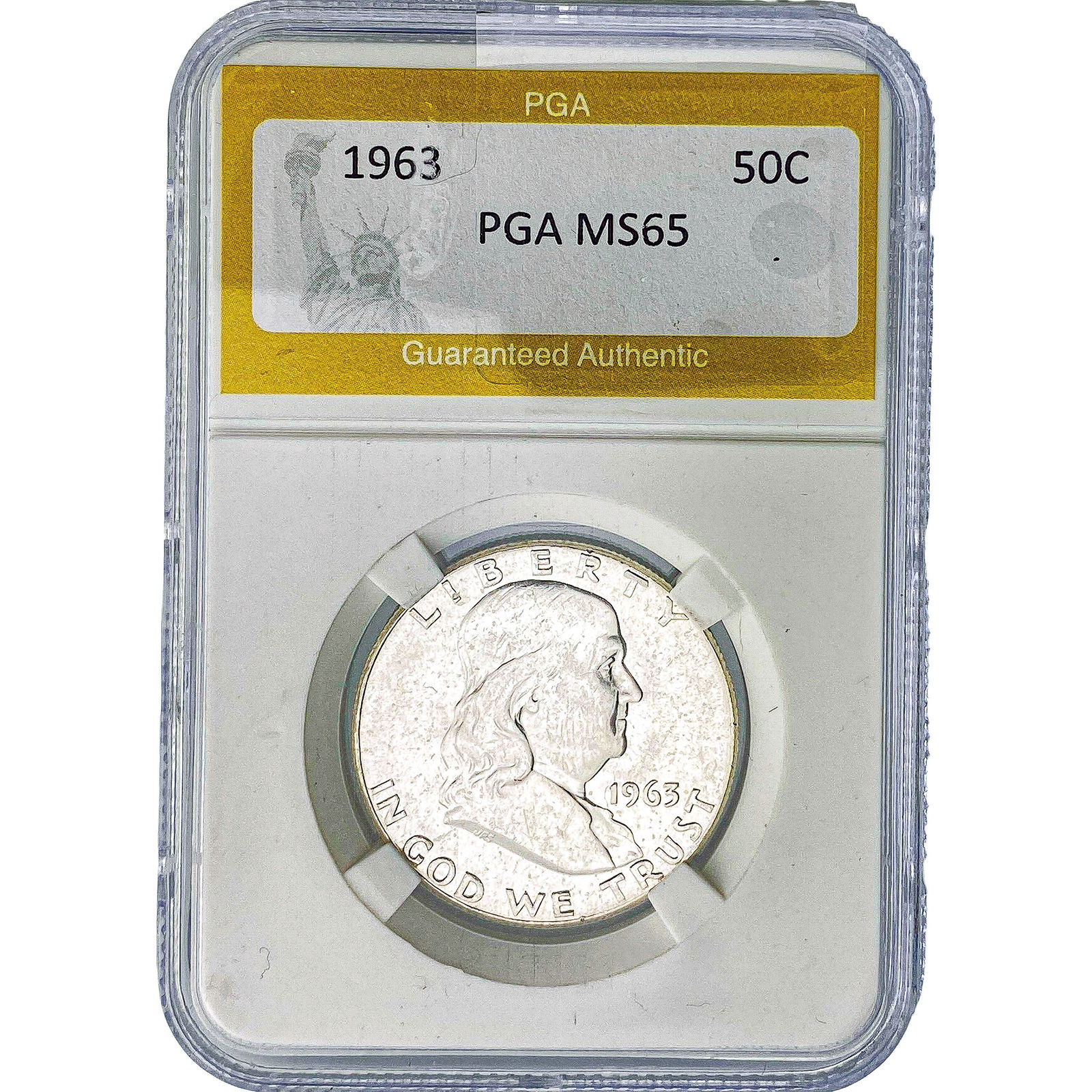 1963 Franklin Half Dollar PGA MS65: 1963 Franklin Half Dollar PGA MS65