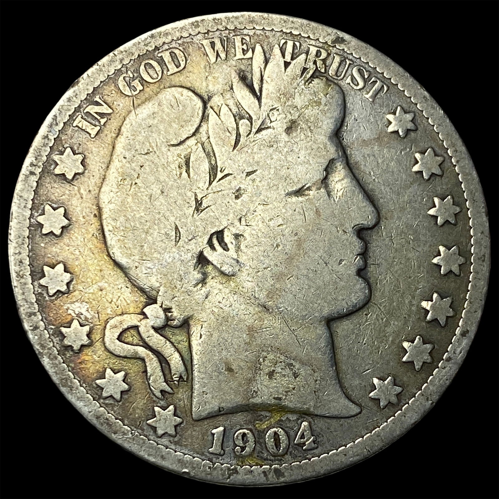 1904-S Silver Barber Half Dollar LIGHTLY CIRCULATED (1 of 2)