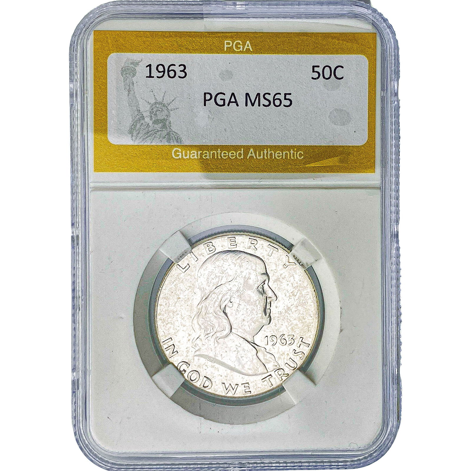 1963 Franklin Half Dollar PGA MS65: 1963 Franklin Half Dollar PGA MS65