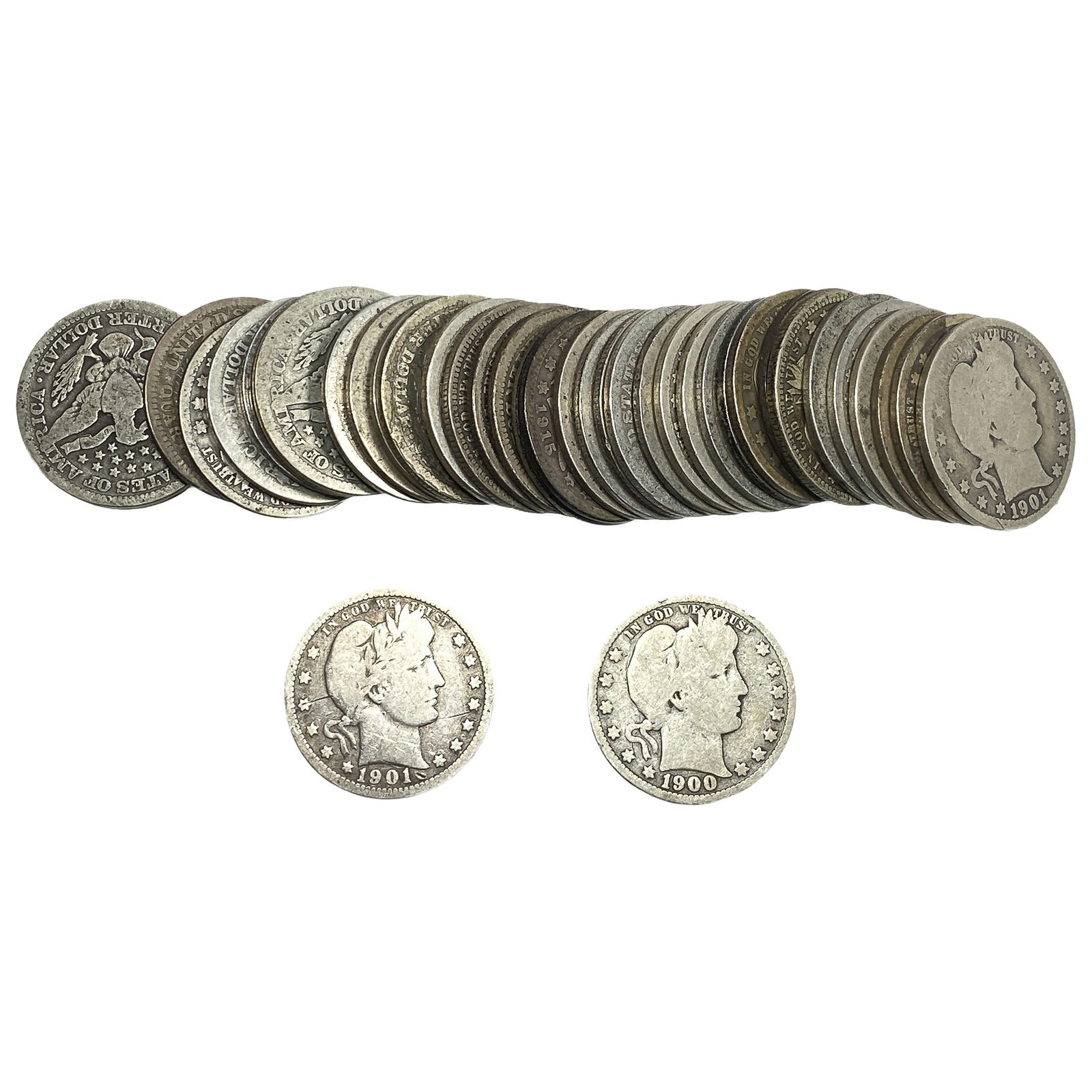Roll of 40 Silver Barber 25C: Roll of 40 Silver Barber 25C