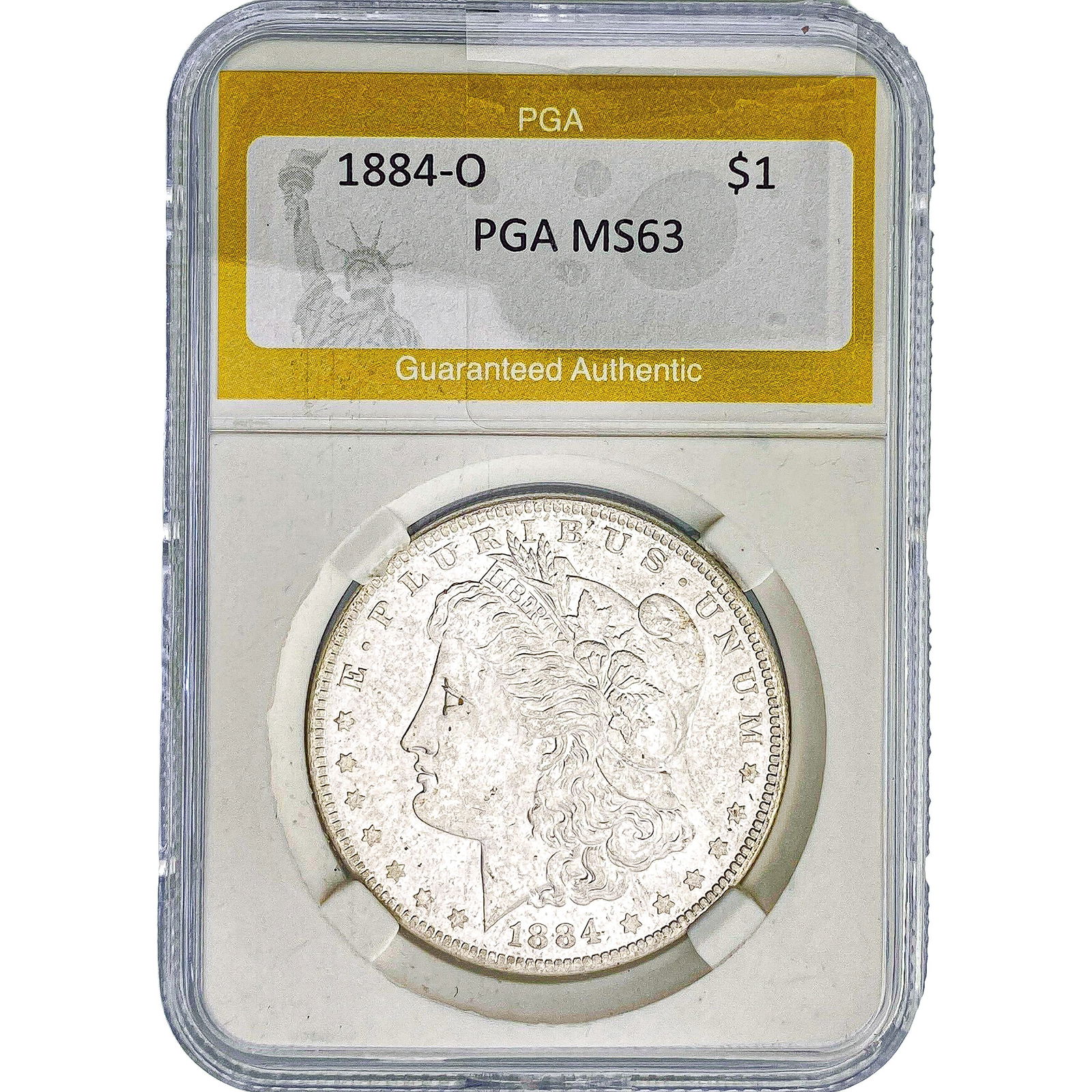 1884-O Morgan Silver Dollar PGA MS63: 1884-O Morgan Silver Dollar PGA MS63