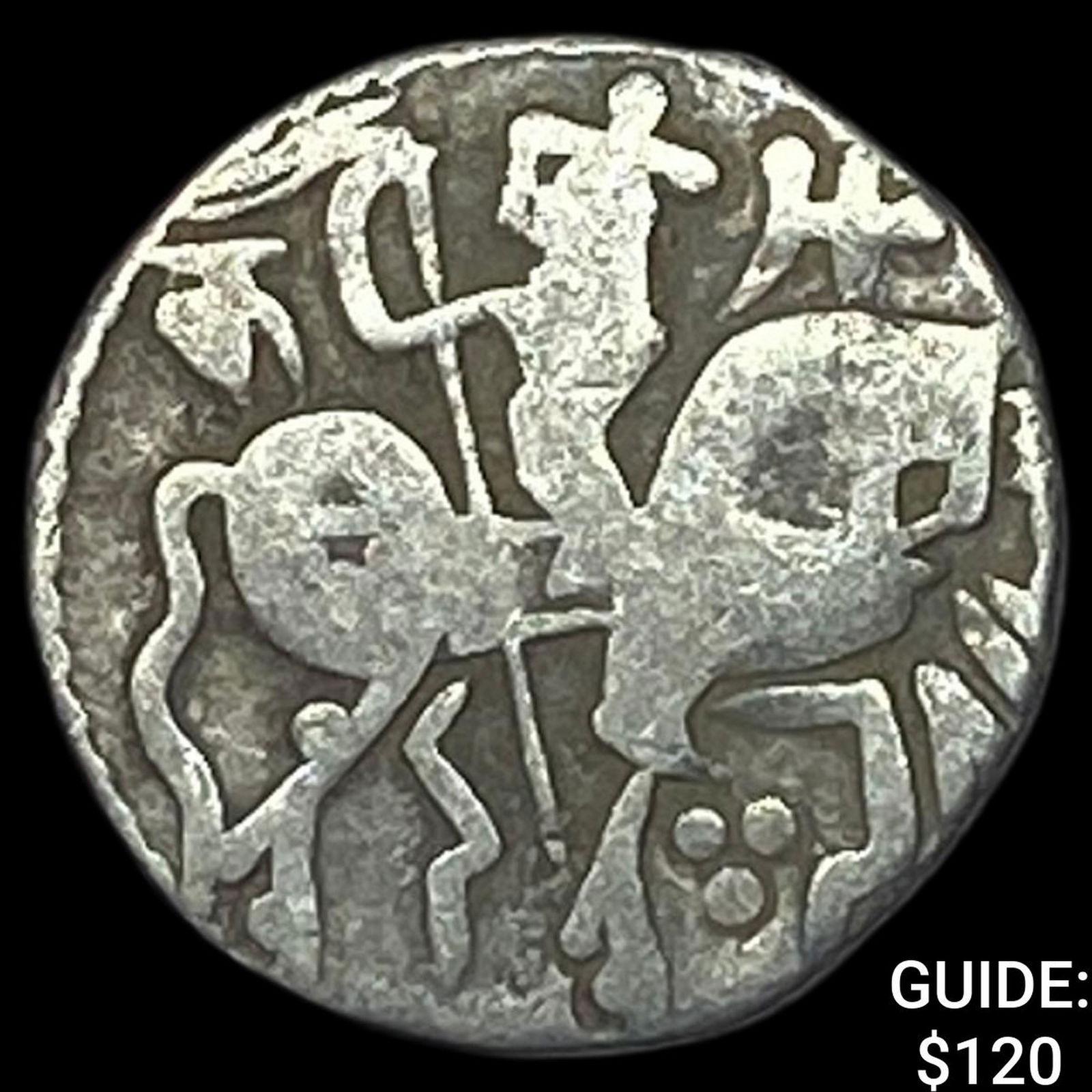 India Rajput 700-1000 Silver Jital NEARLY UNCIRCULATED: India Rajput 700-1000 Silver Jital NEARLY UNCIRCULATED